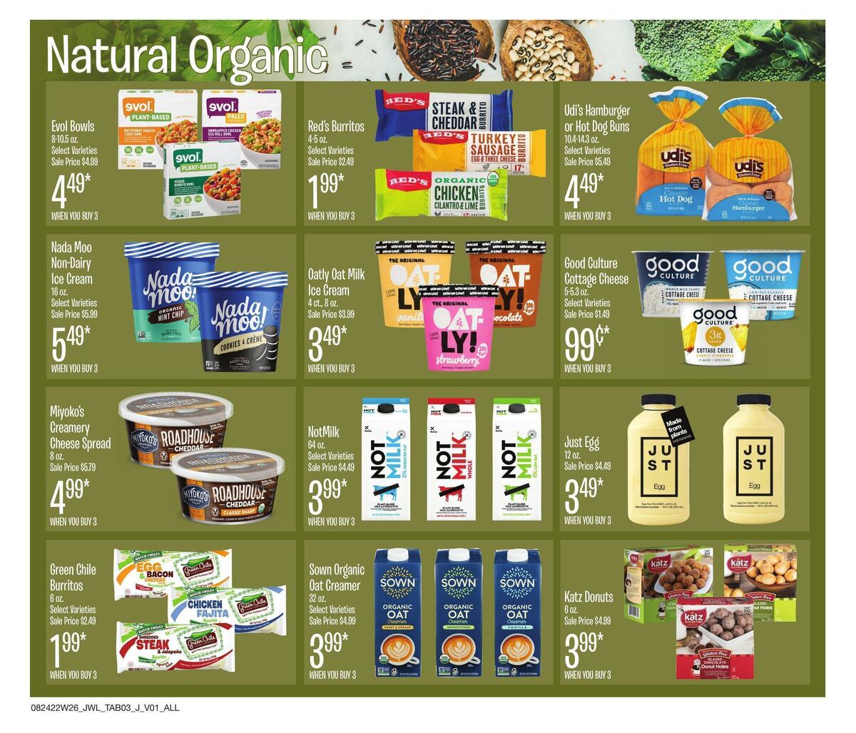 Jewel Osco Natural & Organic Weekly Ad from August 24