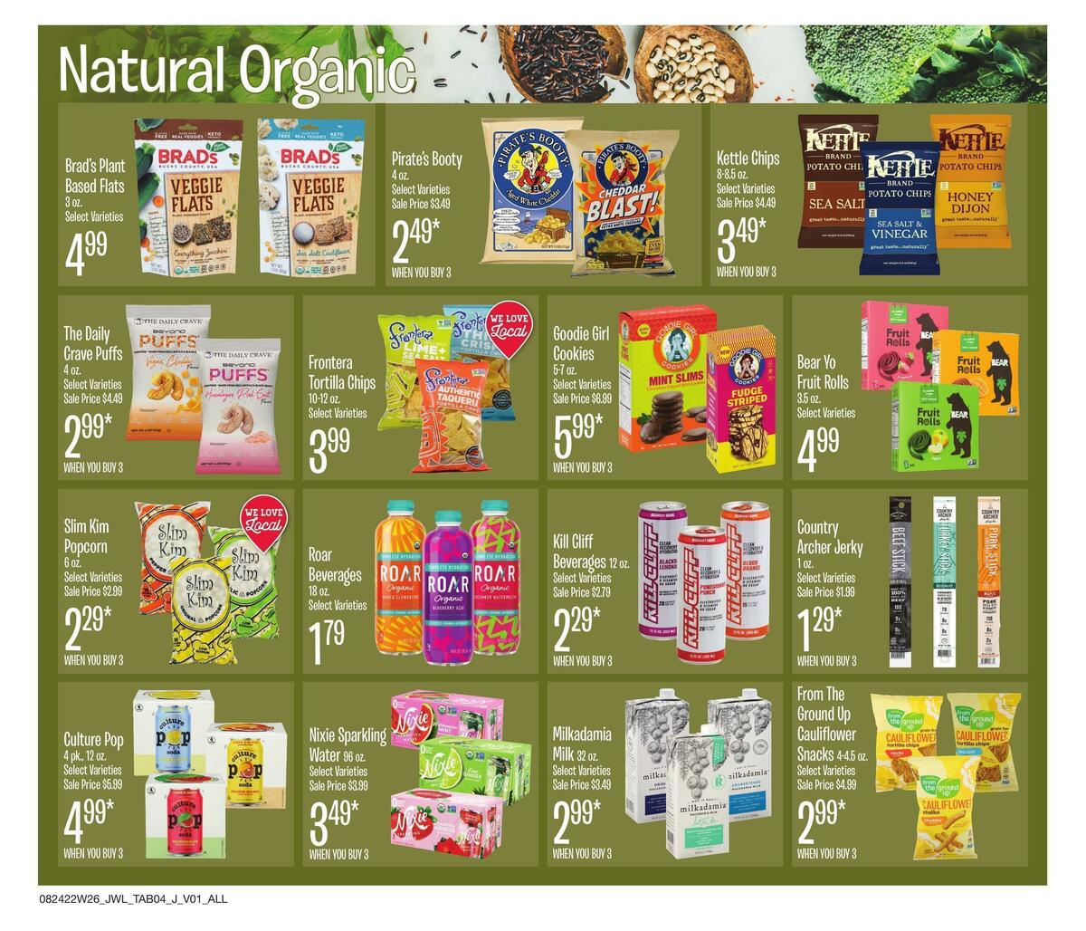 Jewel Osco Natural & Organic Weekly Ad from August 24