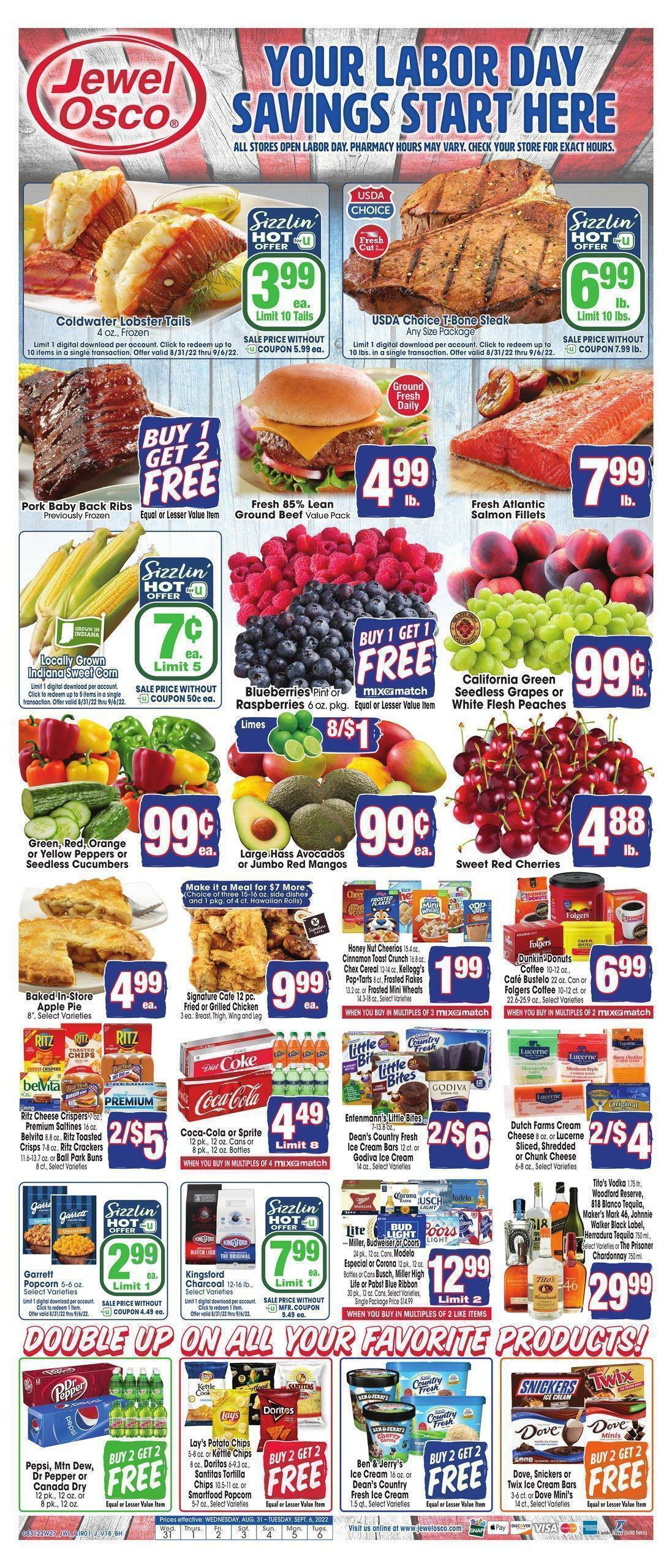 Jewel Osco Weekly Ad from August 31