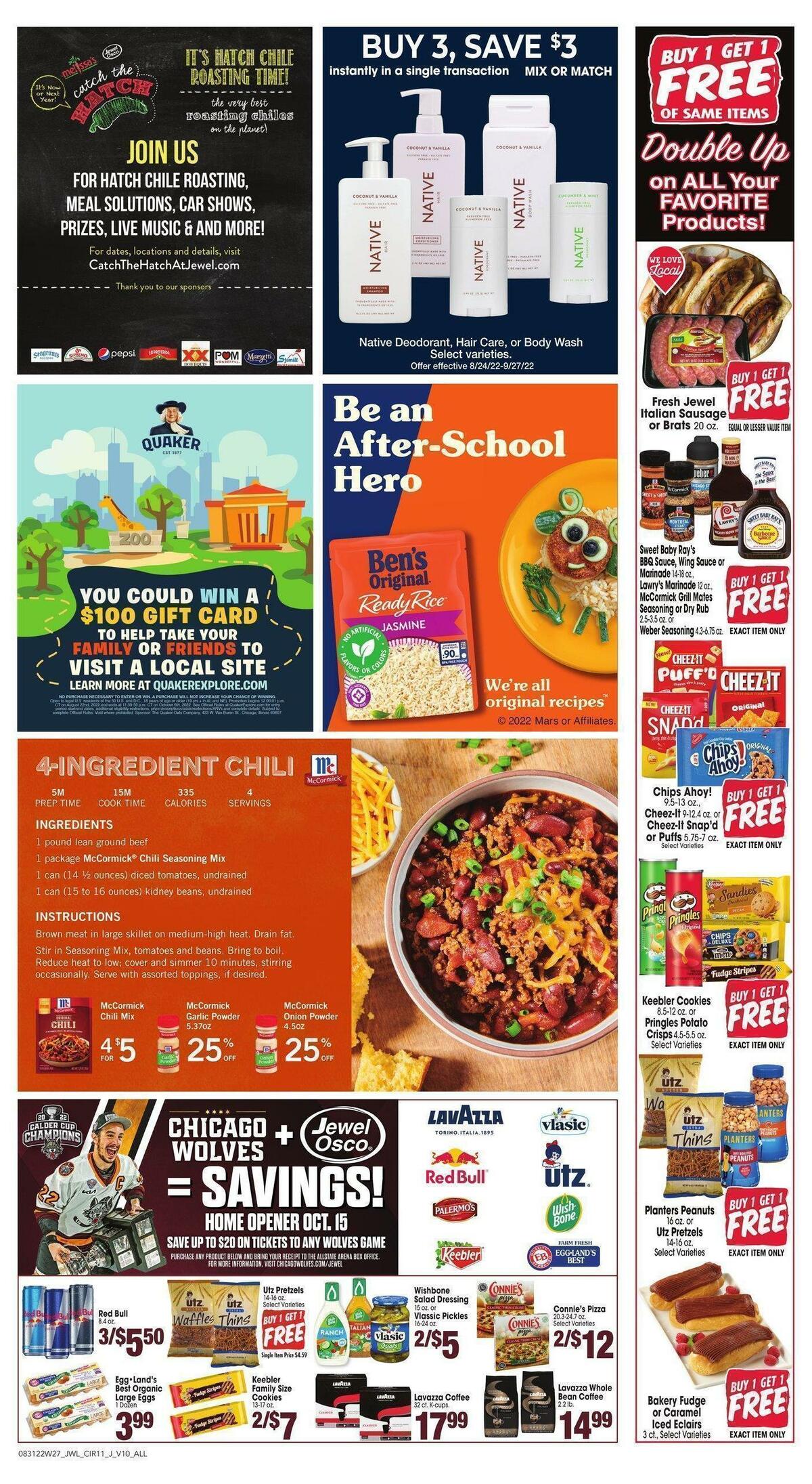 Jewel Osco Weekly Ad from August 31