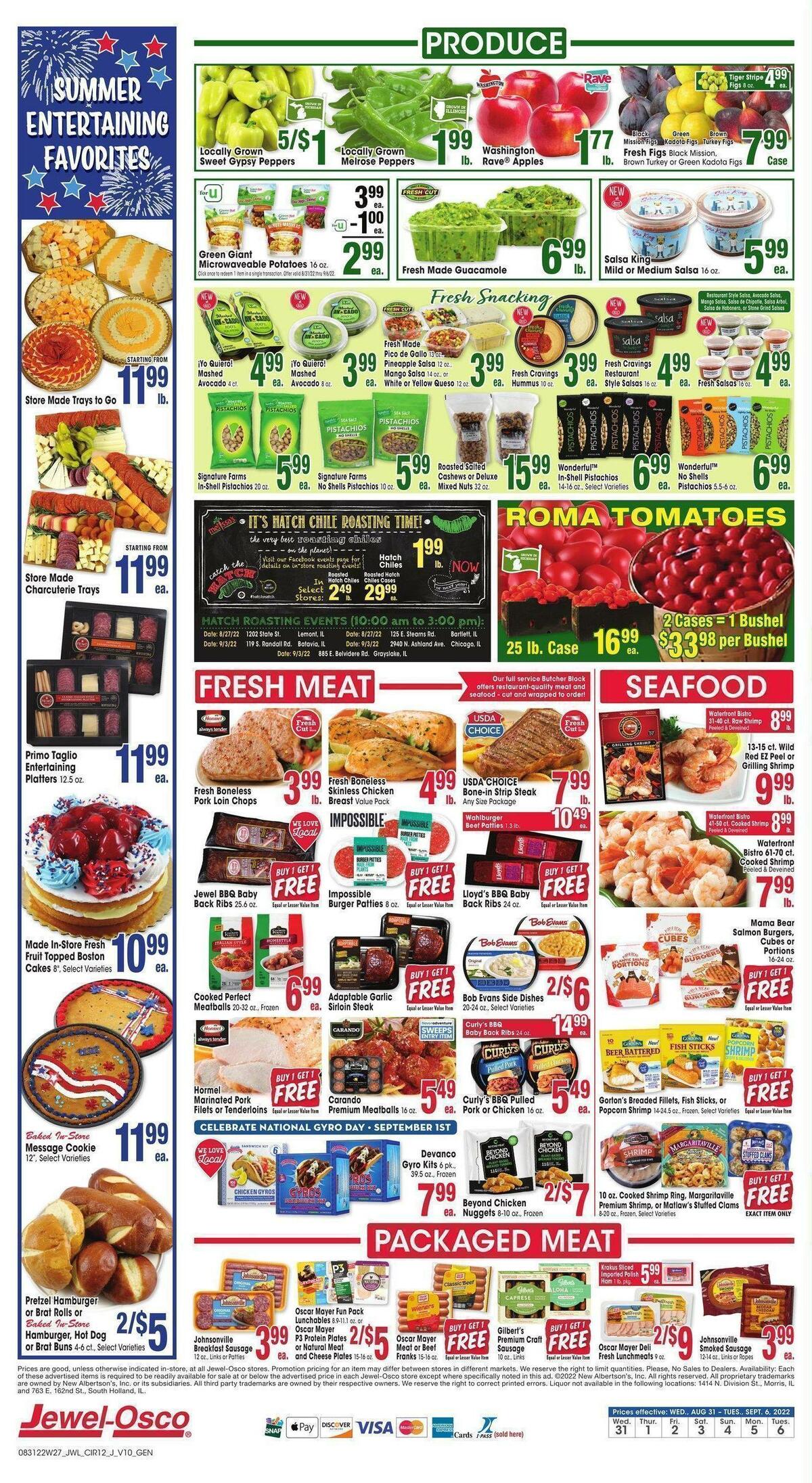 Jewel Osco Weekly Ad from August 31