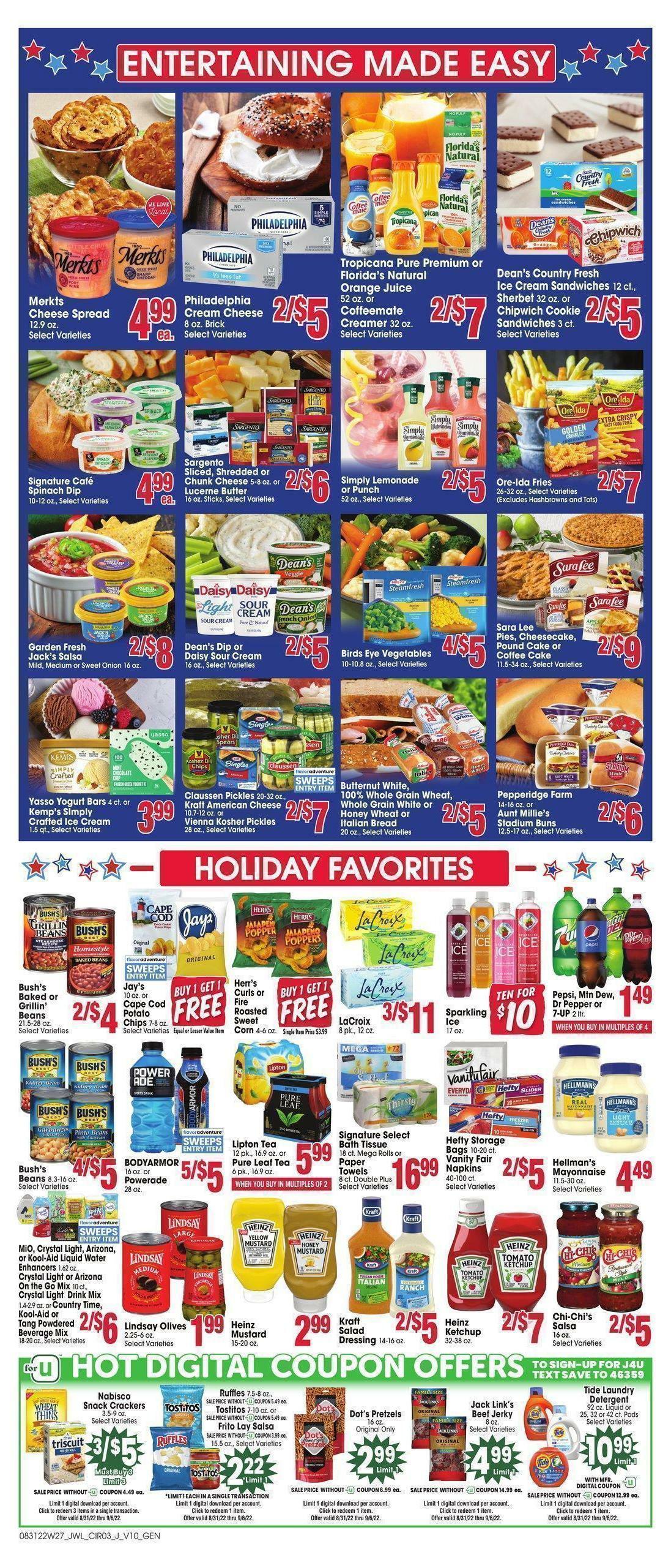 Jewel Osco Weekly Ad from August 31