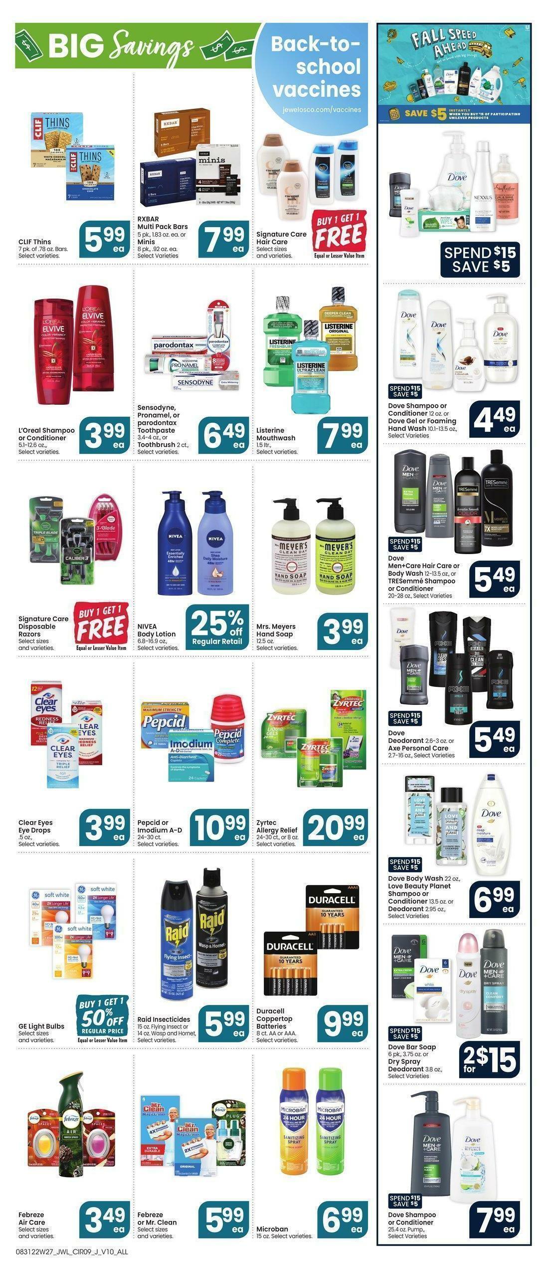 Jewel Osco Weekly Ad from August 31