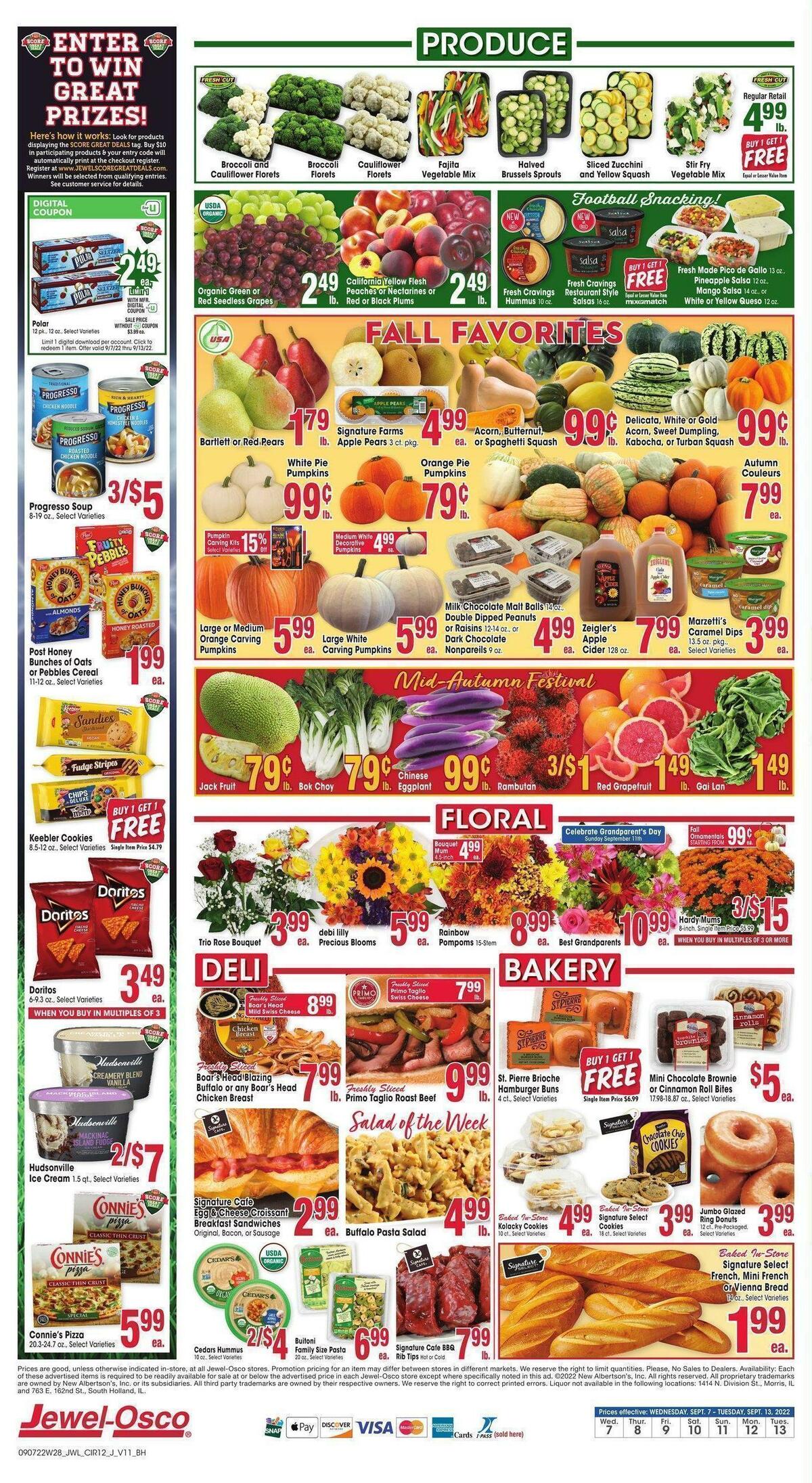 Jewel Osco Weekly Ad from September 7