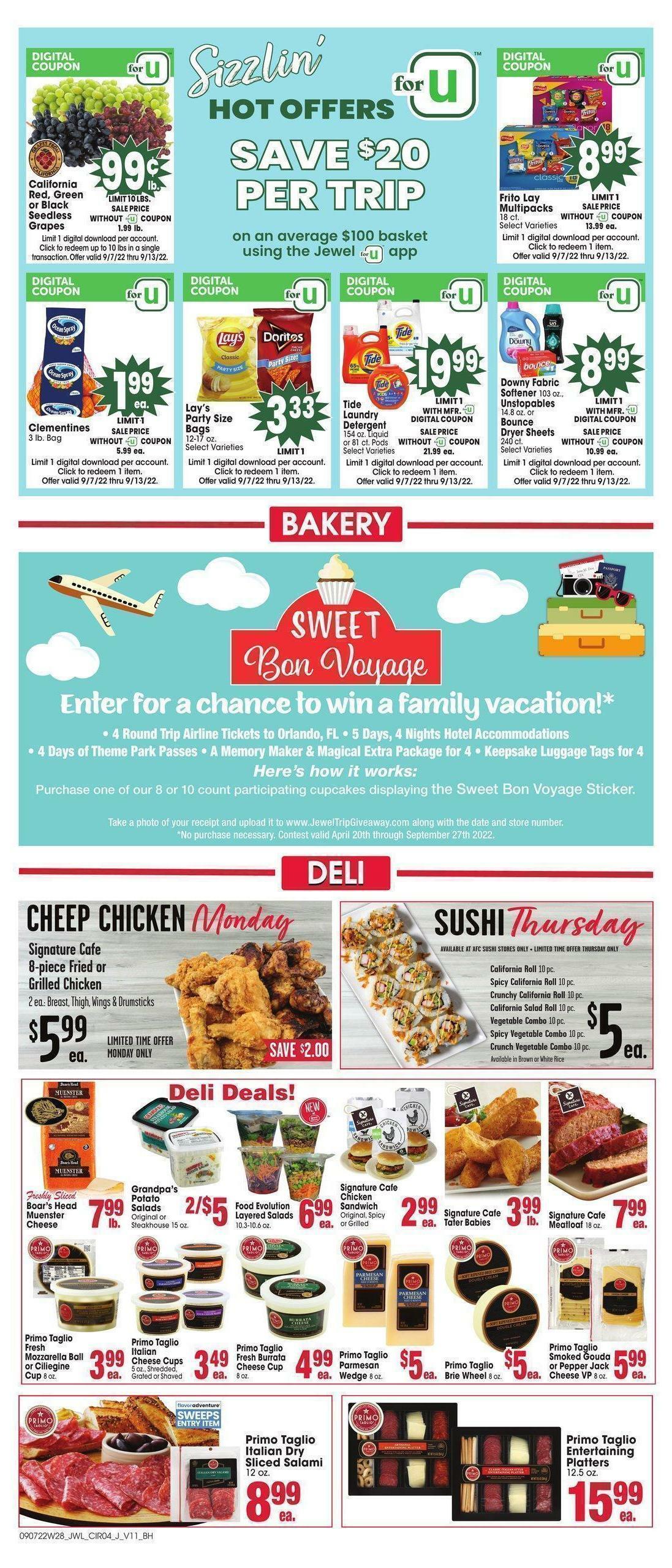 Jewel Osco Weekly Ad from September 7