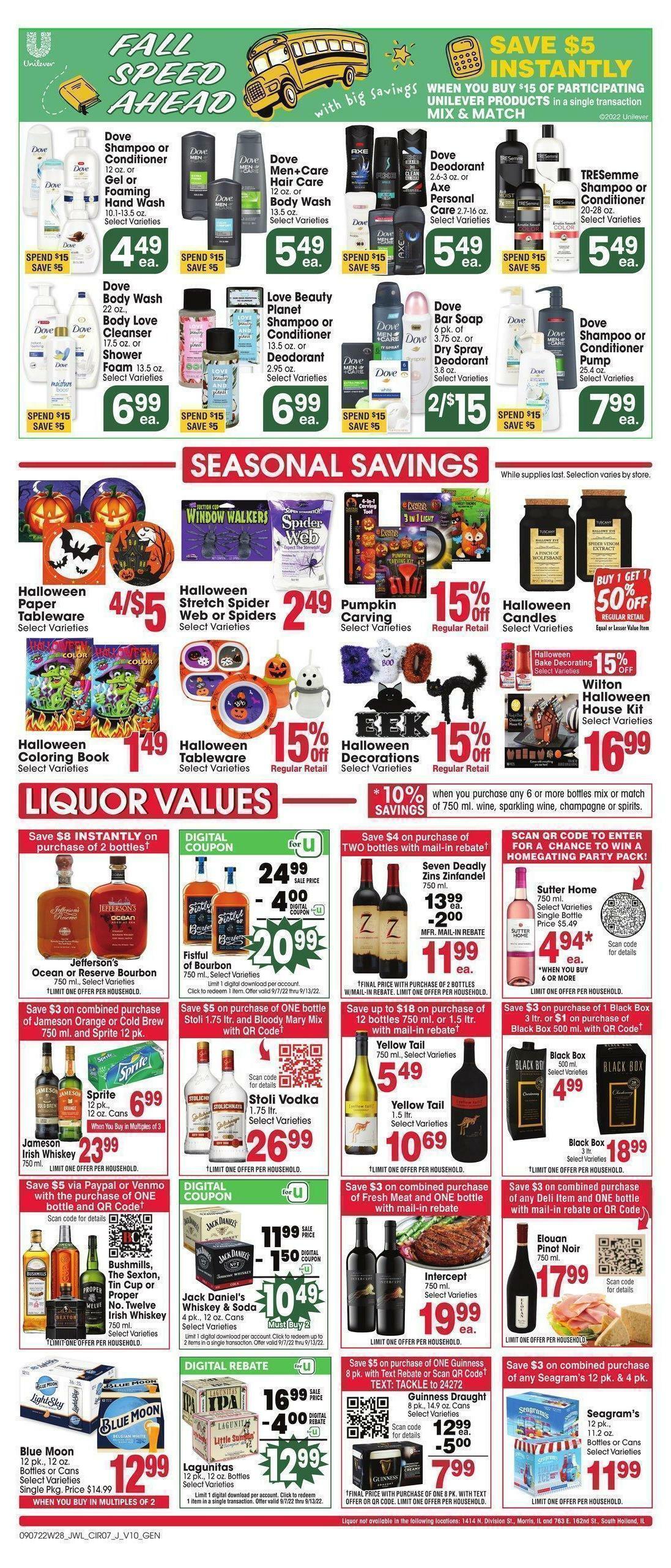 Jewel Osco Weekly Ad from September 7