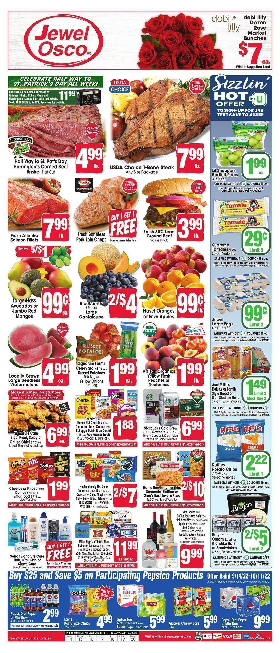 Jewel Osco Weekly Ad from September 14
