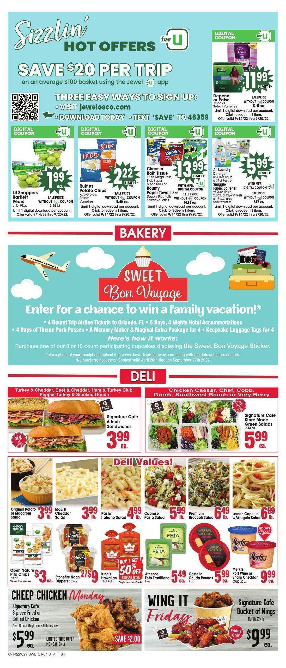 Jewel Osco Weekly Ad from September 14