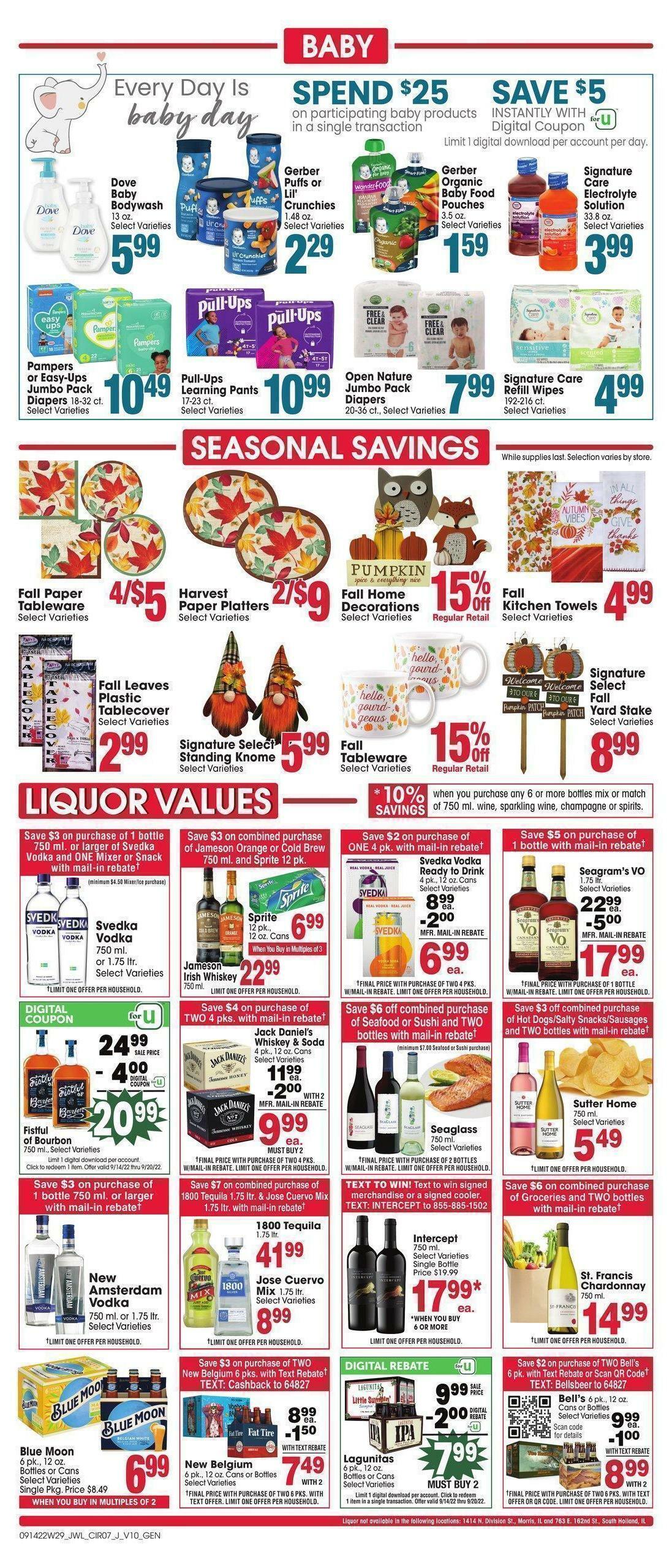 Jewel Osco Weekly Ad from September 14