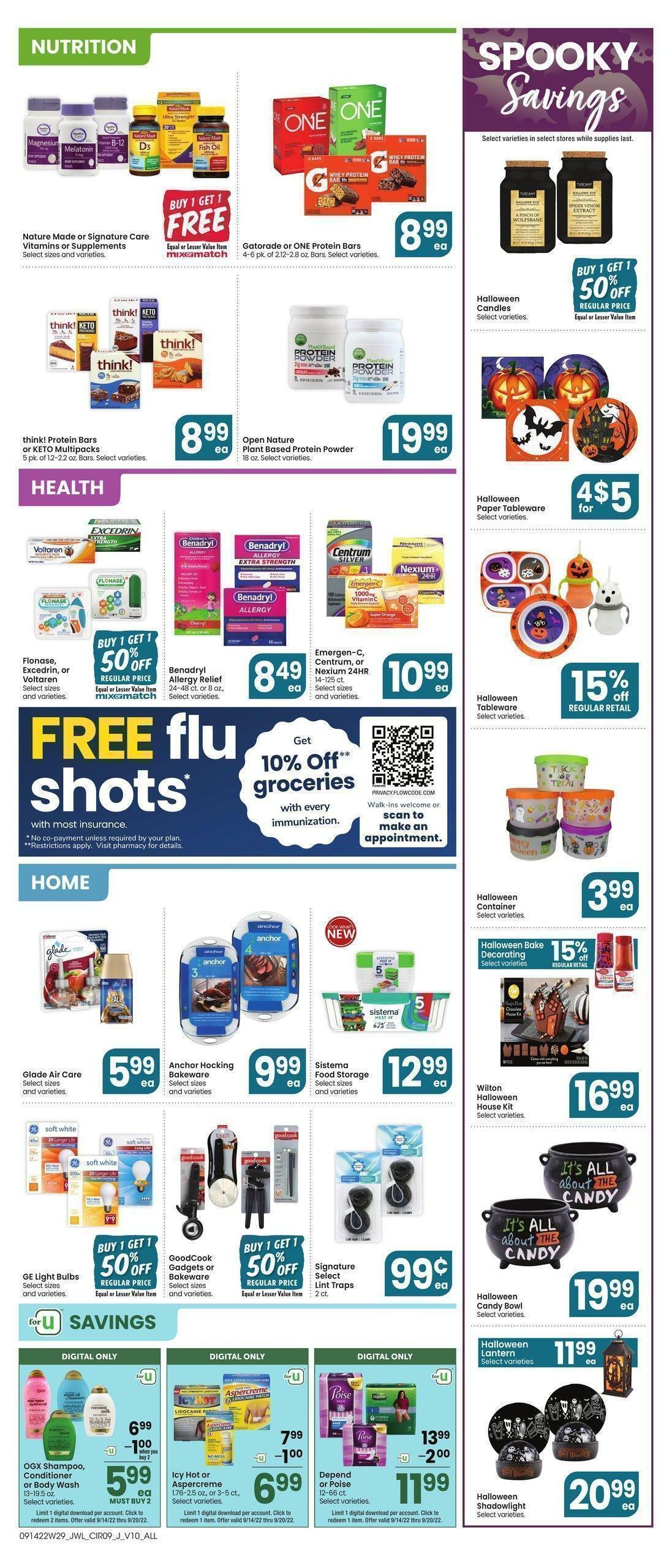 Jewel Osco Weekly Ad from September 14