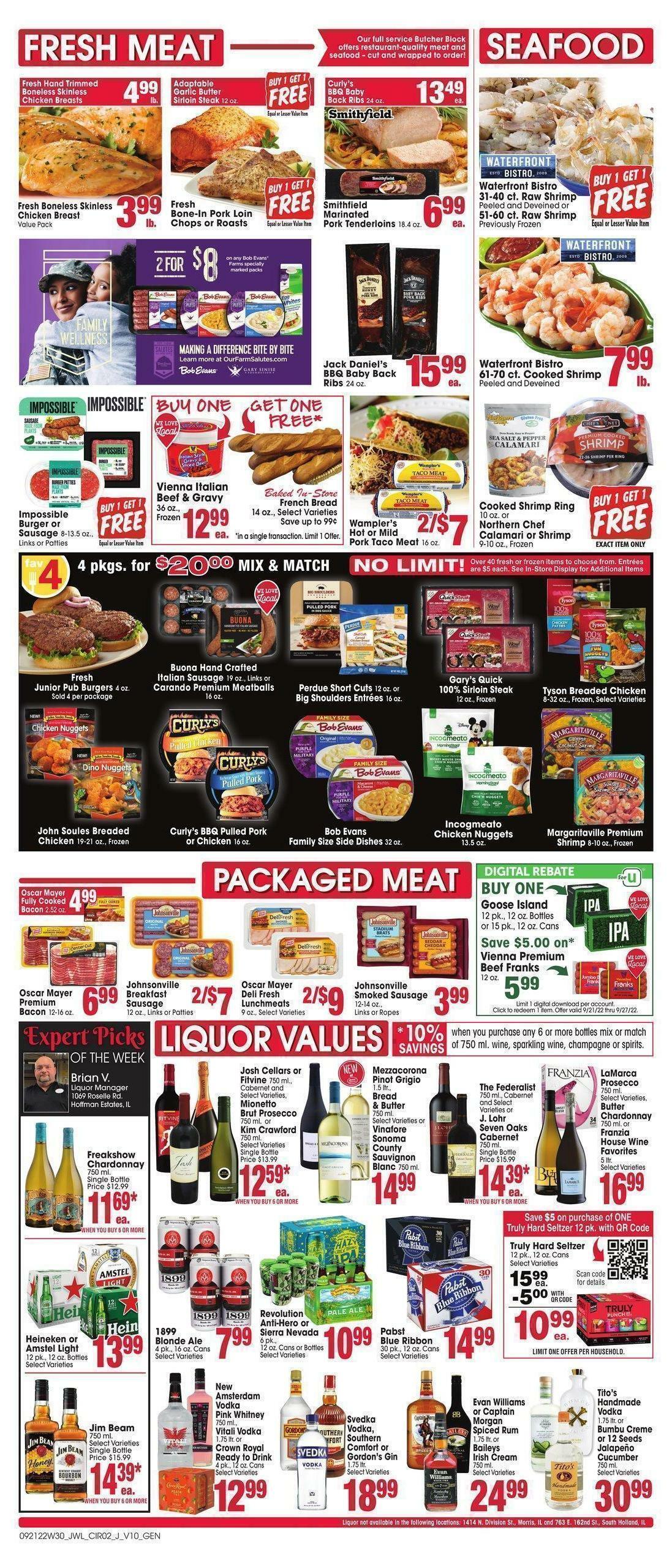 Jewel Osco Weekly Ad from September 21