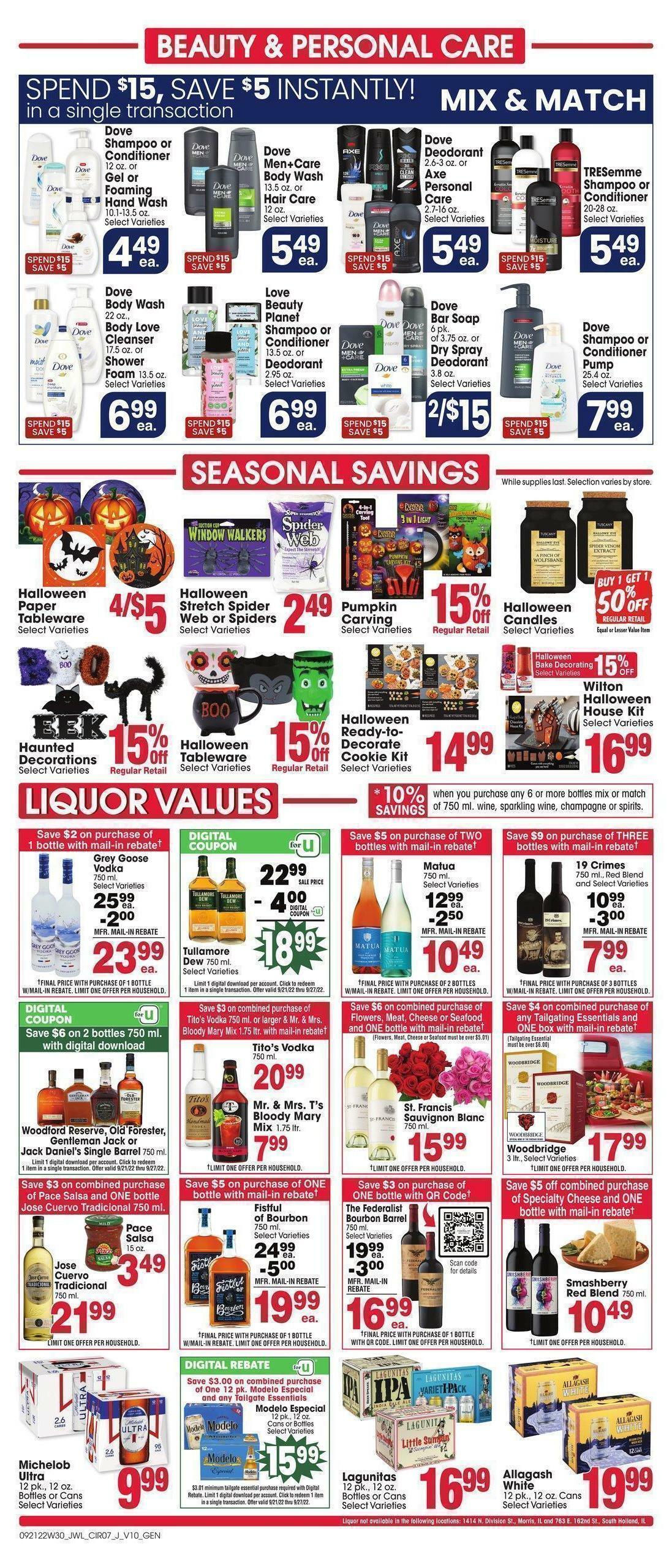 Jewel Osco Weekly Ad from September 21