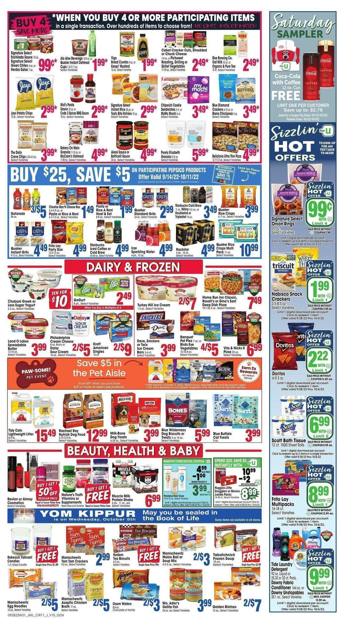 Jewel Osco Weekly Ad from September 28