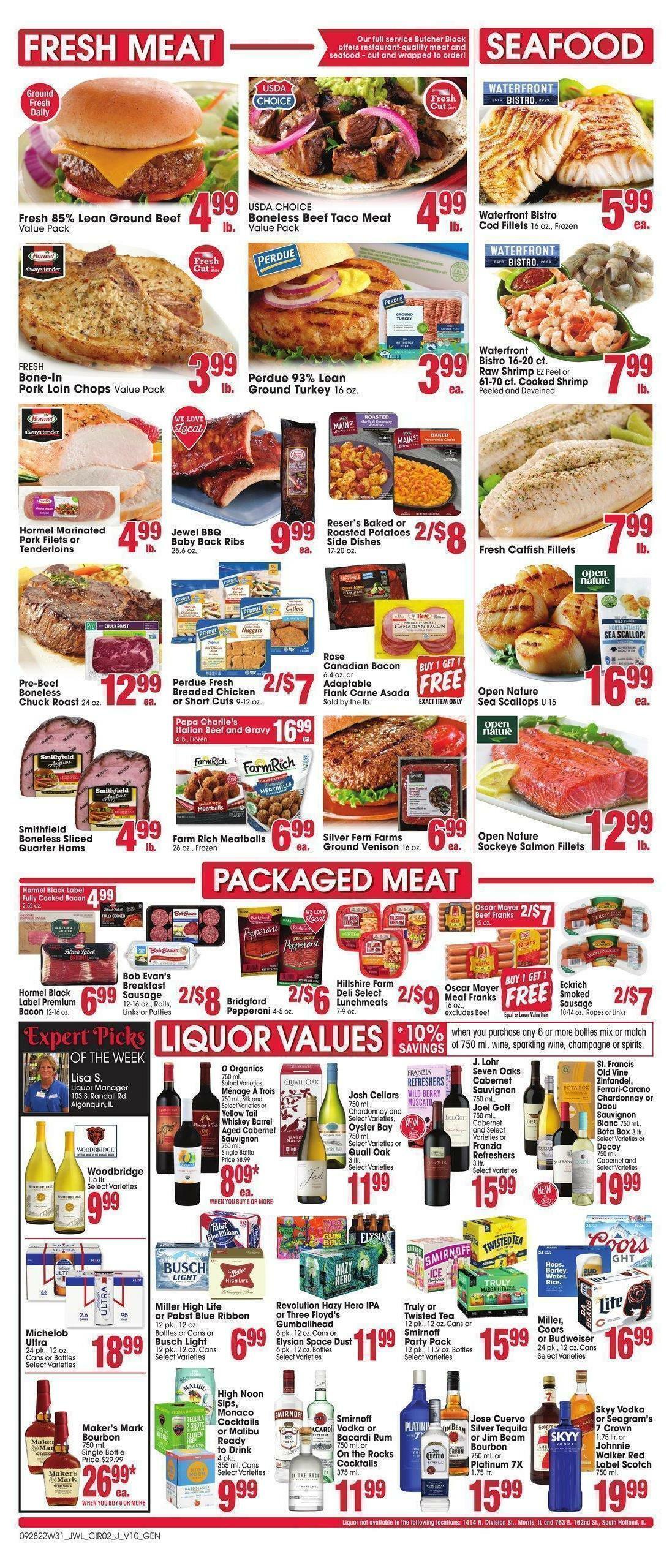 Jewel Osco Weekly Ad from September 28