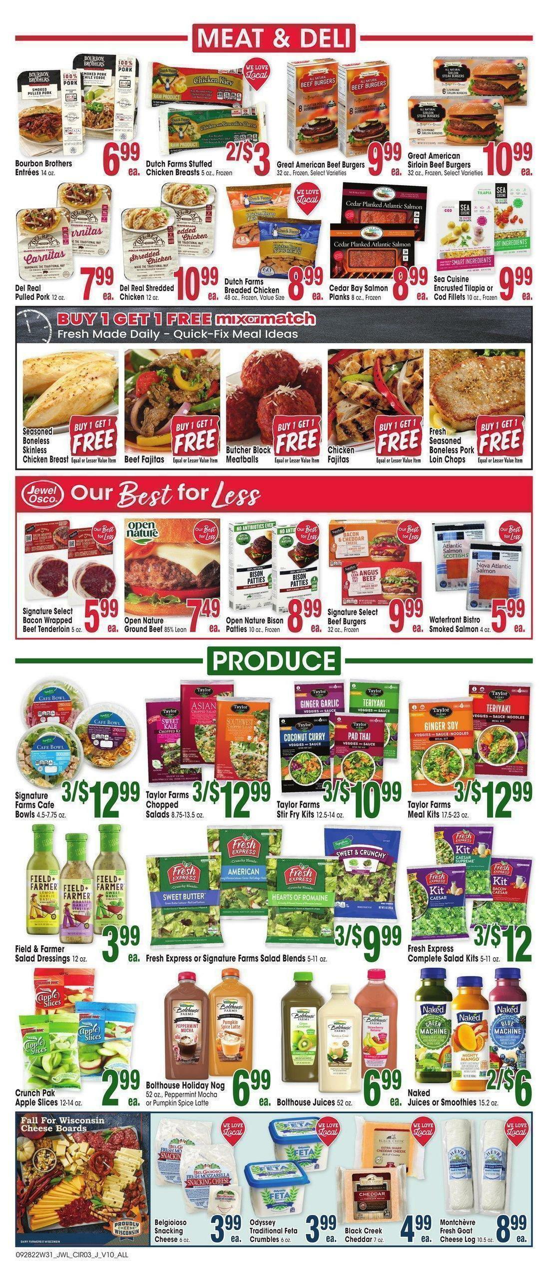 Jewel Osco Weekly Ad from September 28