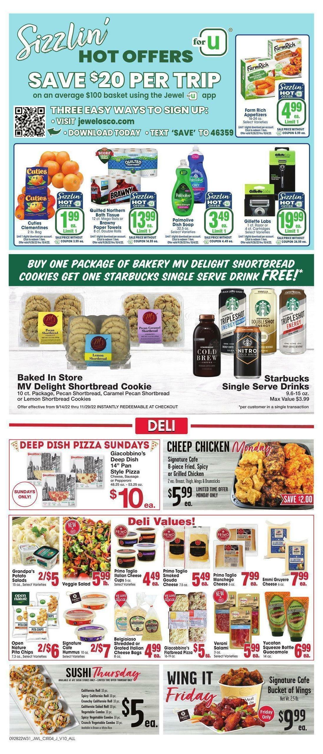 Jewel Osco Weekly Ad from September 28