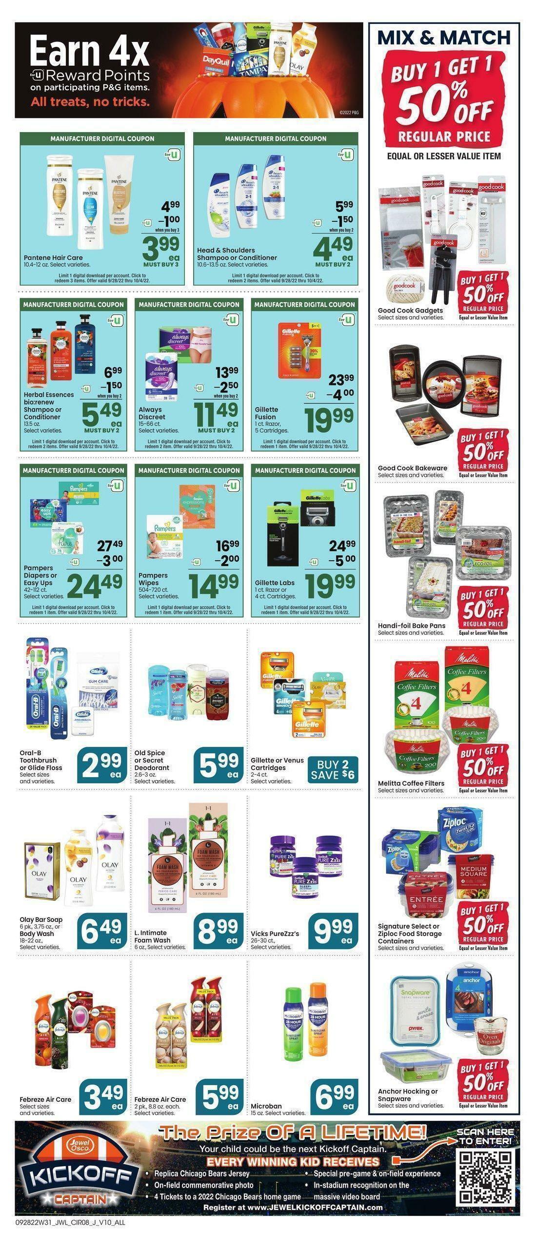 Jewel Osco Weekly Ad from September 28