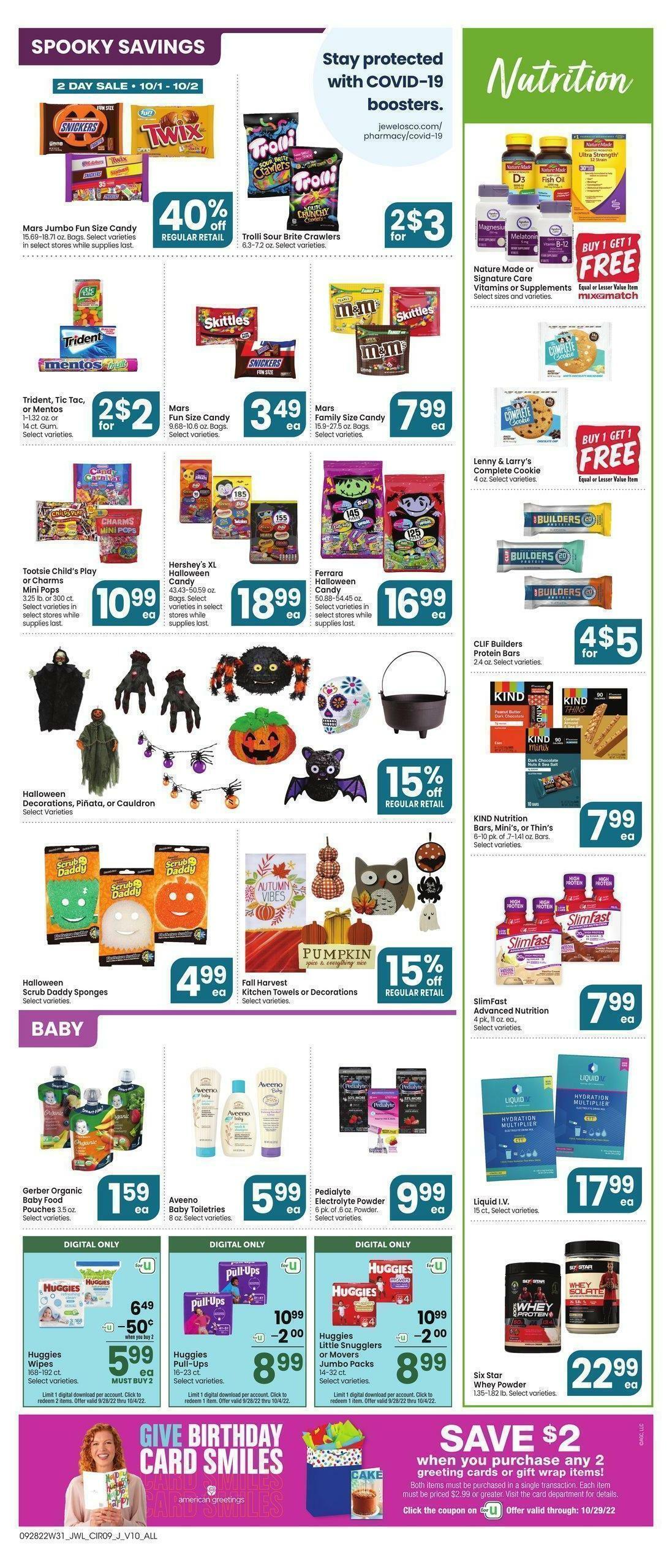 Jewel Osco Weekly Ad from September 28