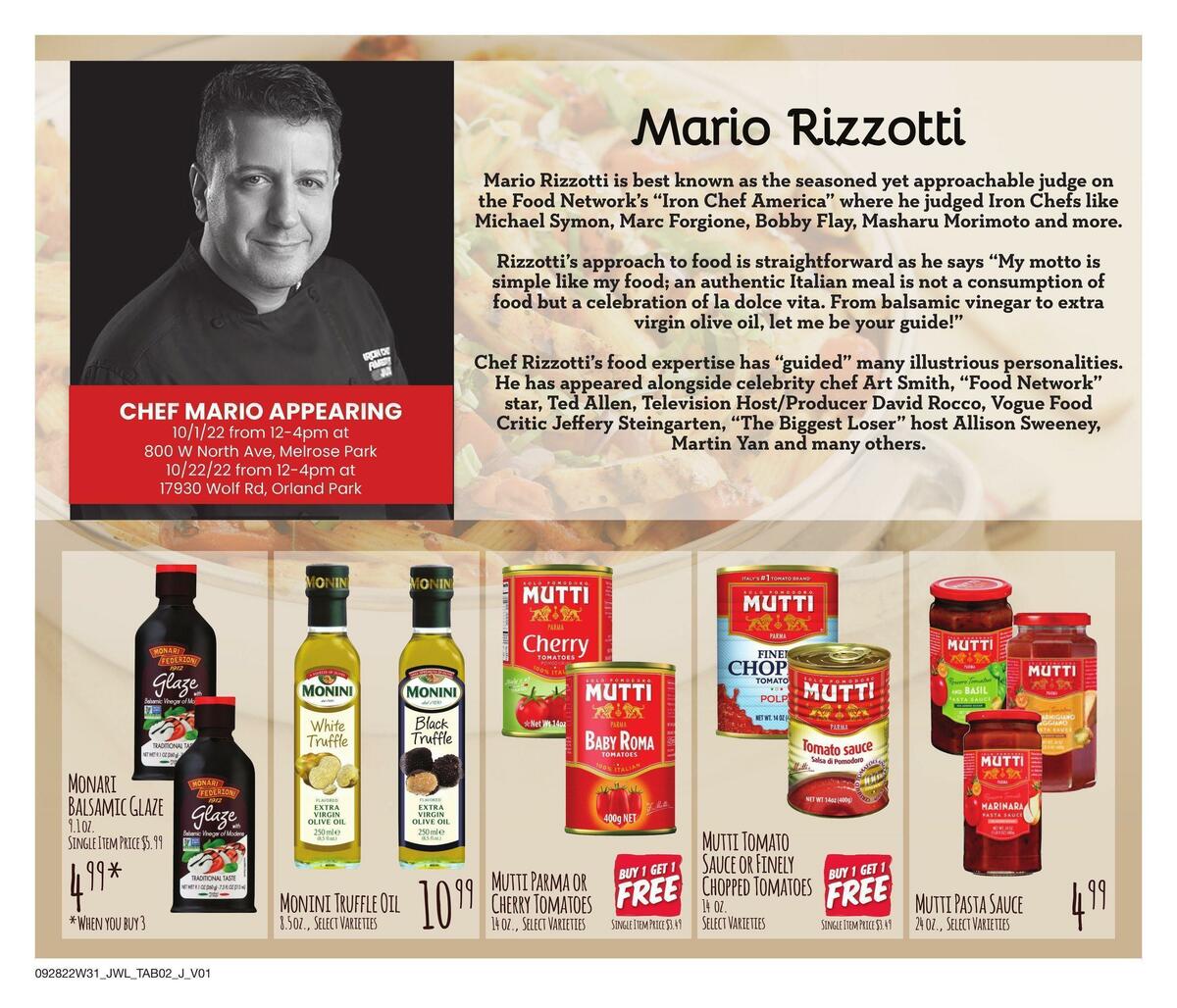 Jewel Osco Specialty Guide Weekly Ad from September 28