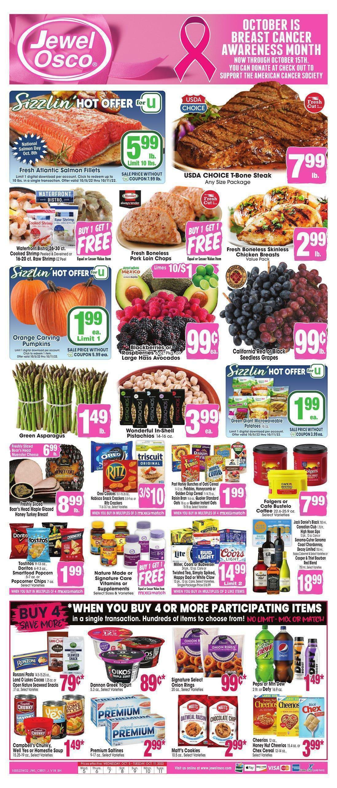 Jewel Osco Weekly Ad from October 5