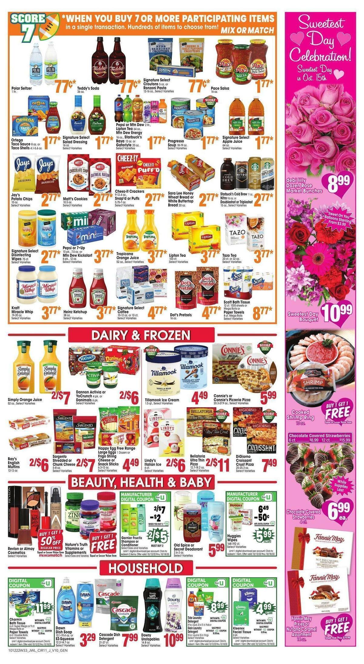 Jewel Osco Weekly Ad from October 12
