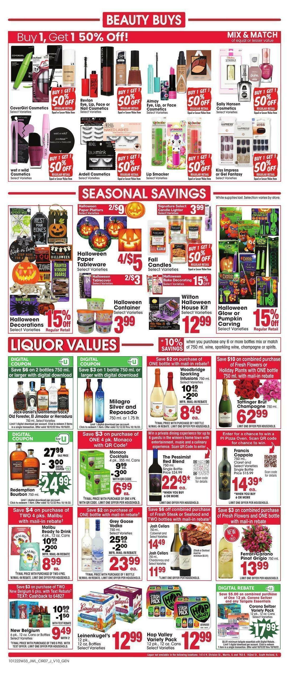 Jewel Osco Weekly Ad from October 12