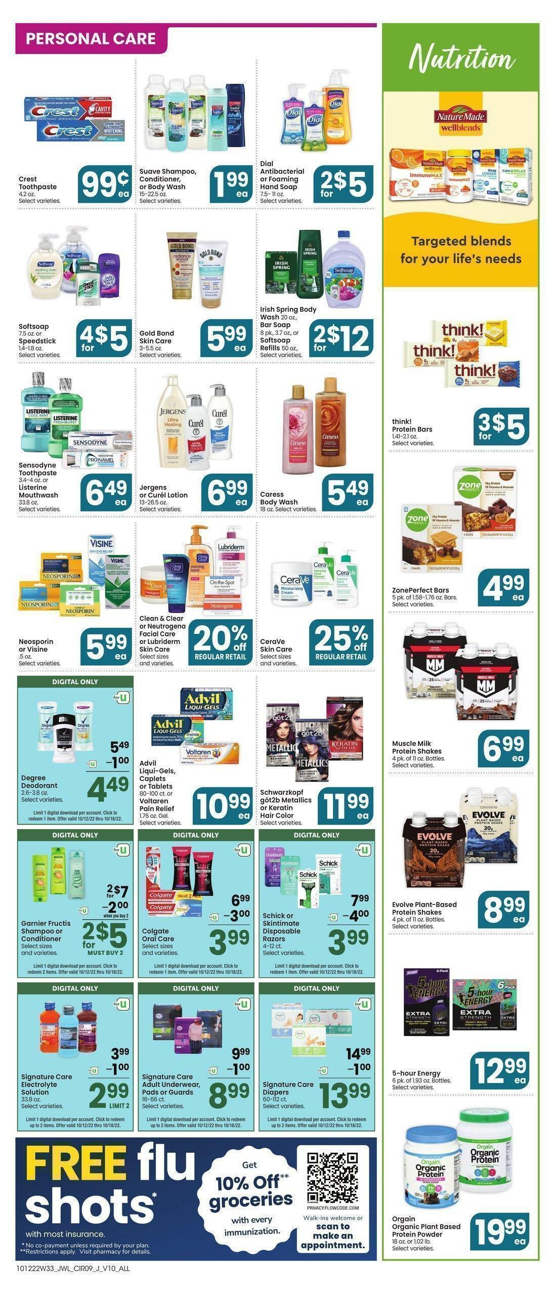 Jewel Osco Weekly Ad from October 12