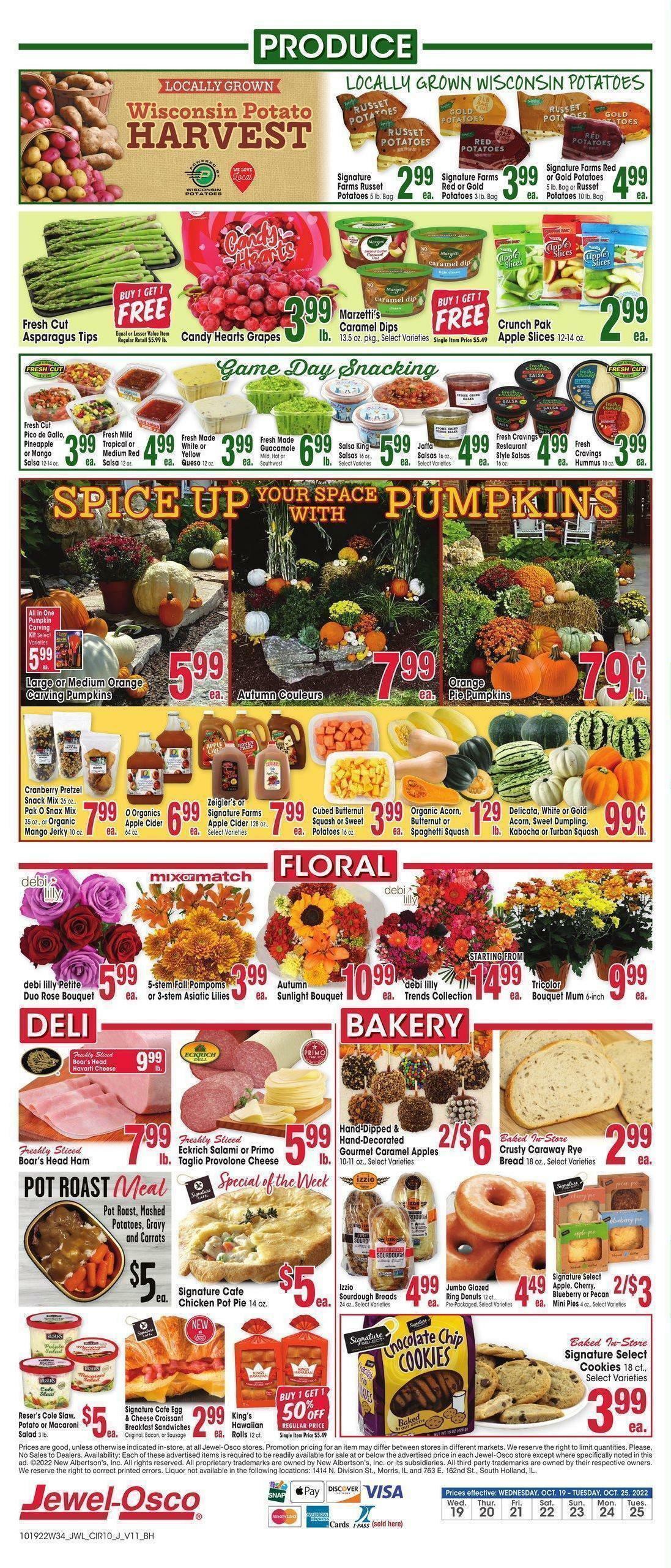 Jewel Osco Weekly Ad from October 19