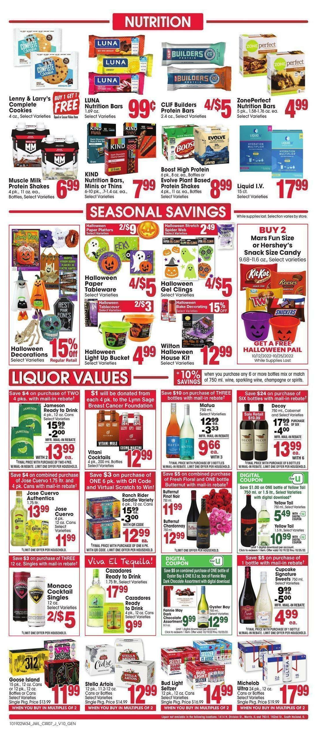Jewel Osco Weekly Ad from October 19