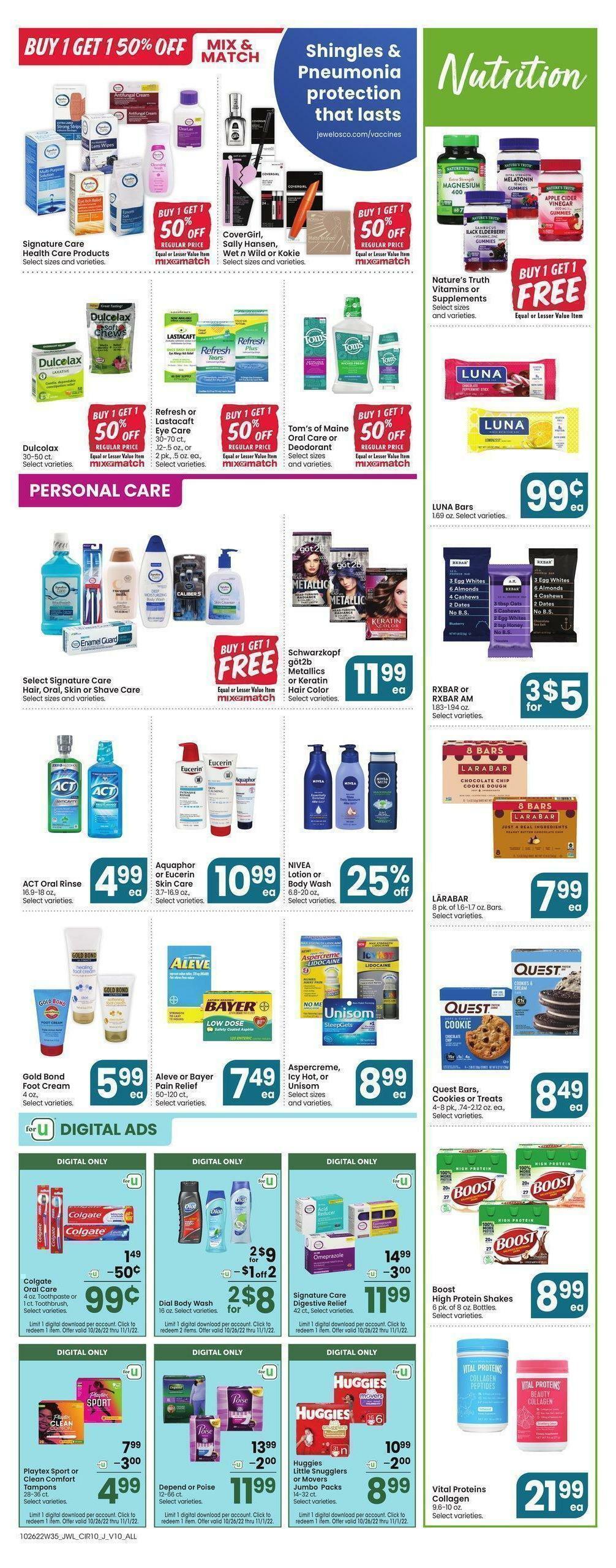 Jewel Osco Weekly Ad from October 26
