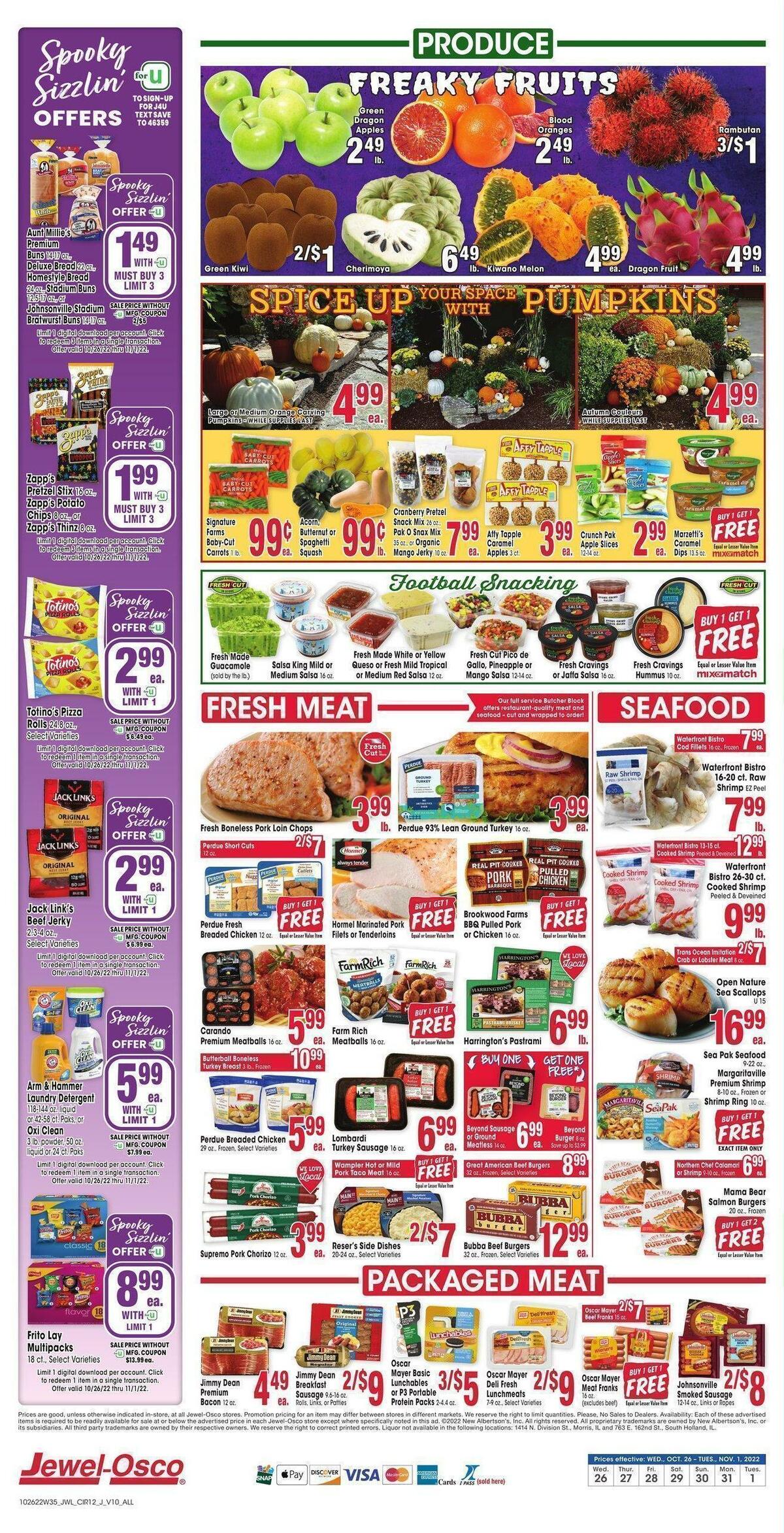 Jewel Osco Weekly Ad from October 26