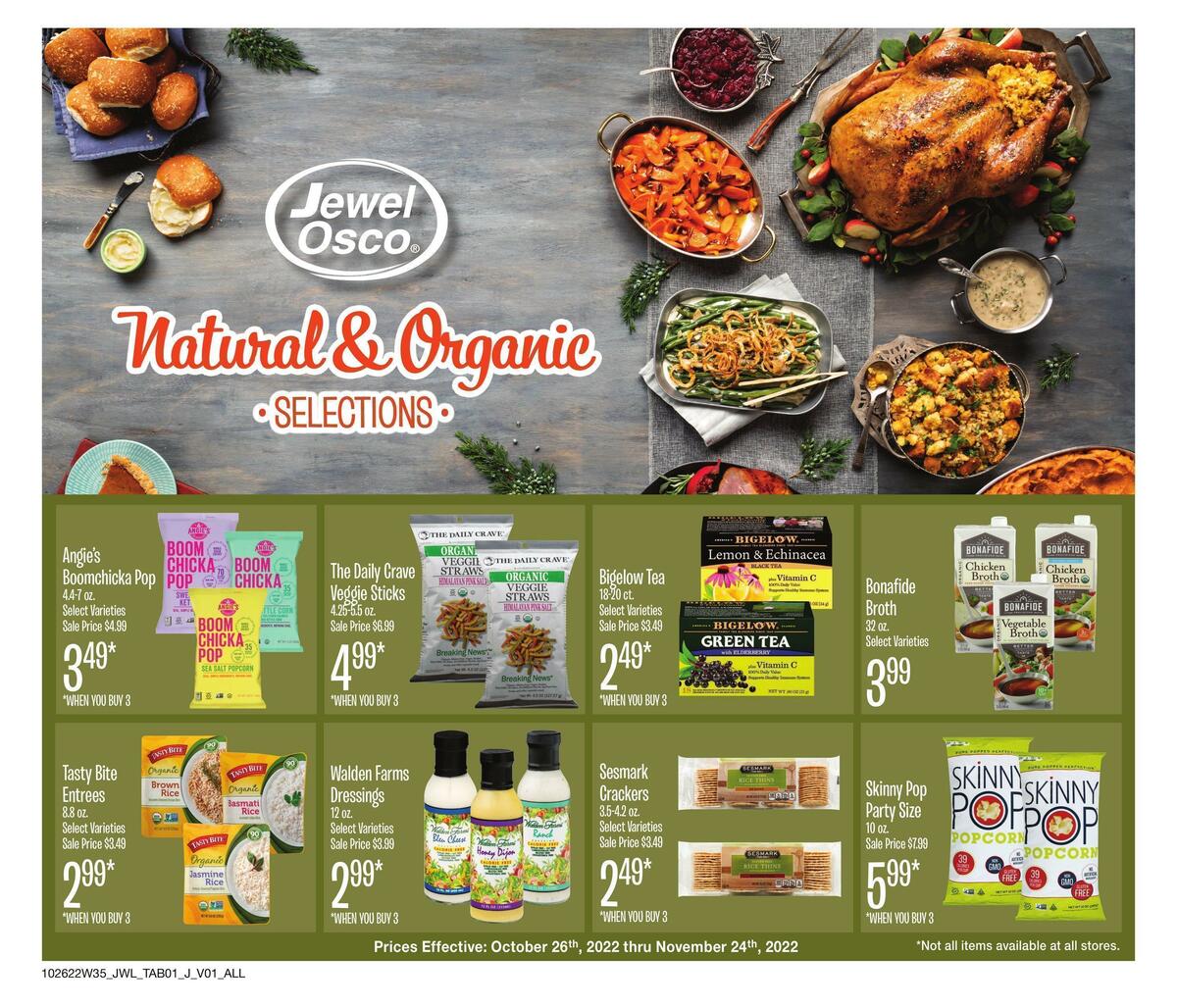 Jewel Osco Natural & Organic Weekly Ad from October 26