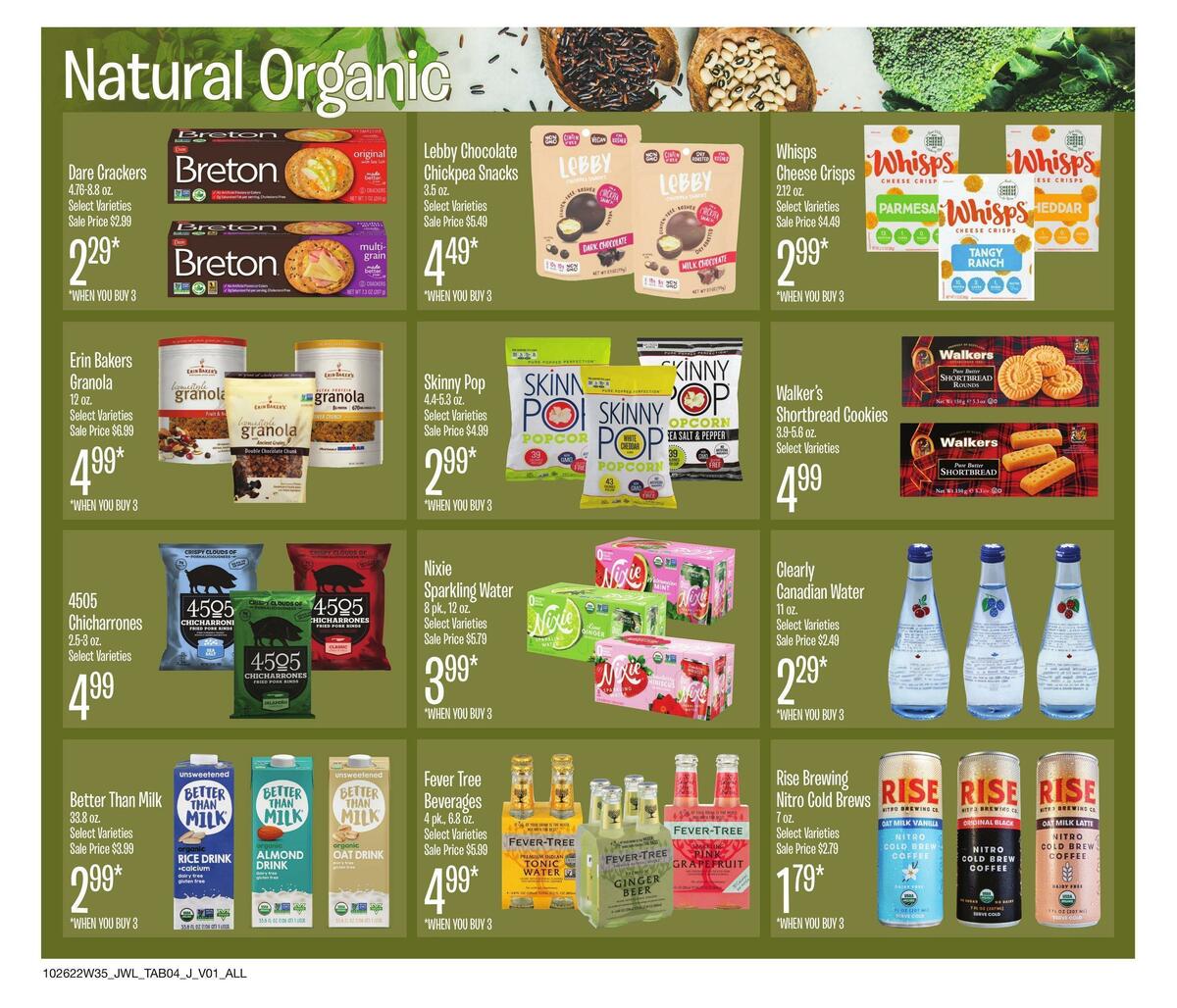 Jewel Osco Natural & Organic Weekly Ad from October 26