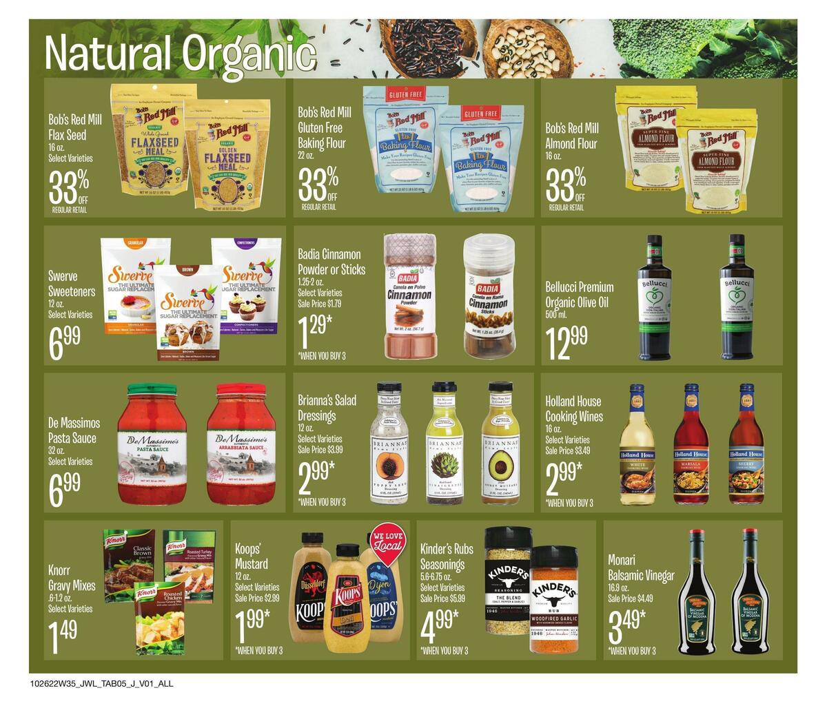 Jewel Osco Natural & Organic Weekly Ad from October 26