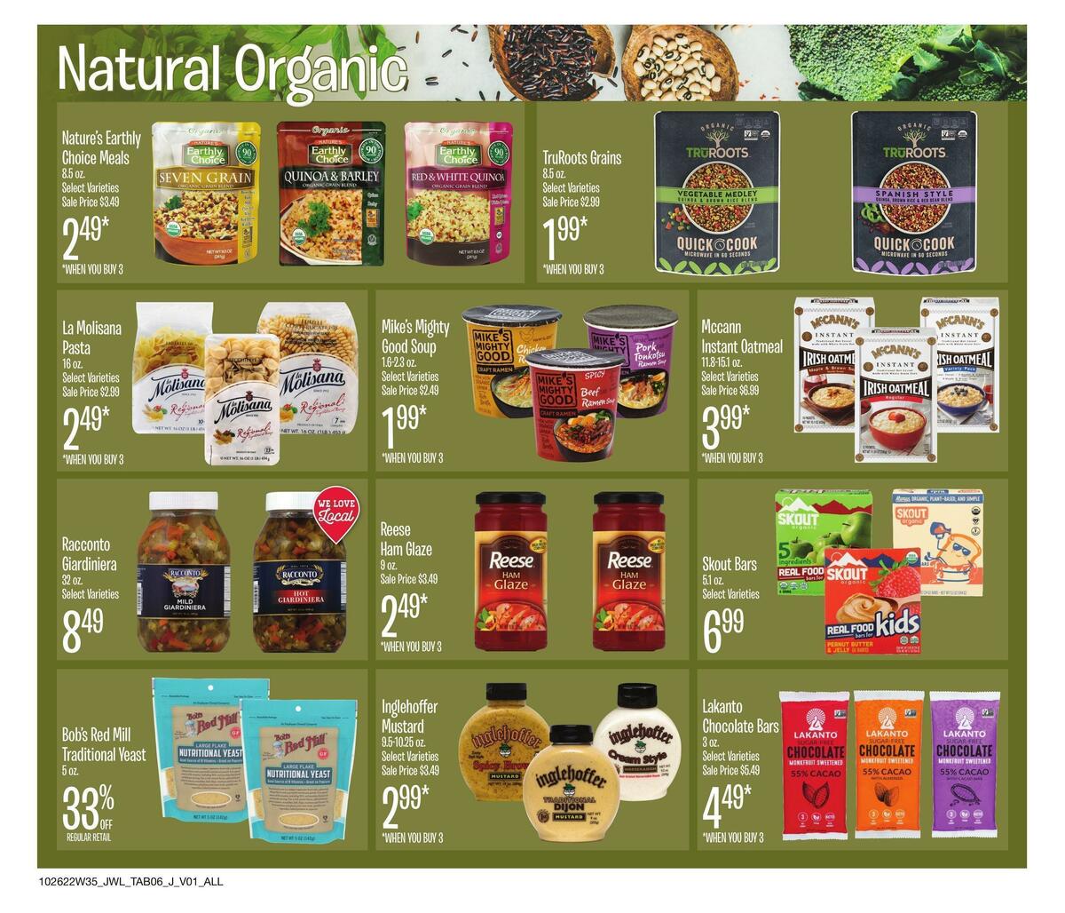 Jewel Osco Natural & Organic Weekly Ad from October 26