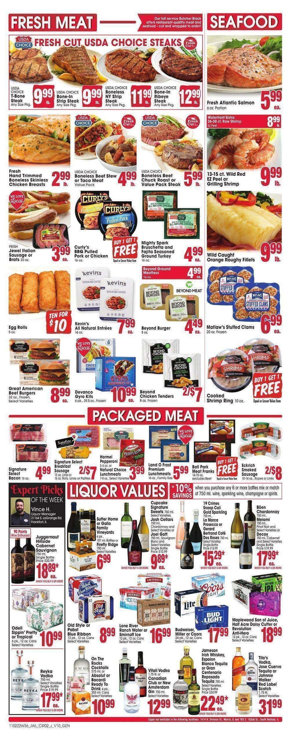 Jewel Osco Weekly Ad from November 2