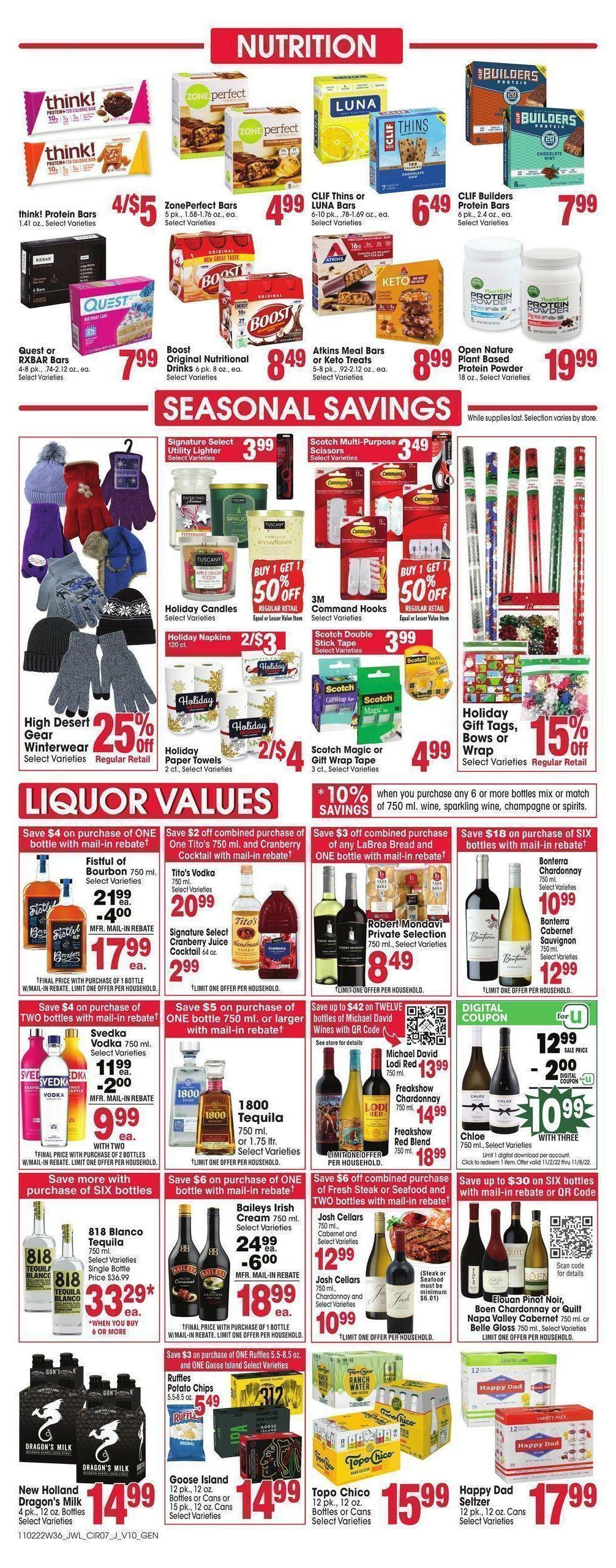 Jewel Osco Weekly Ad from November 2