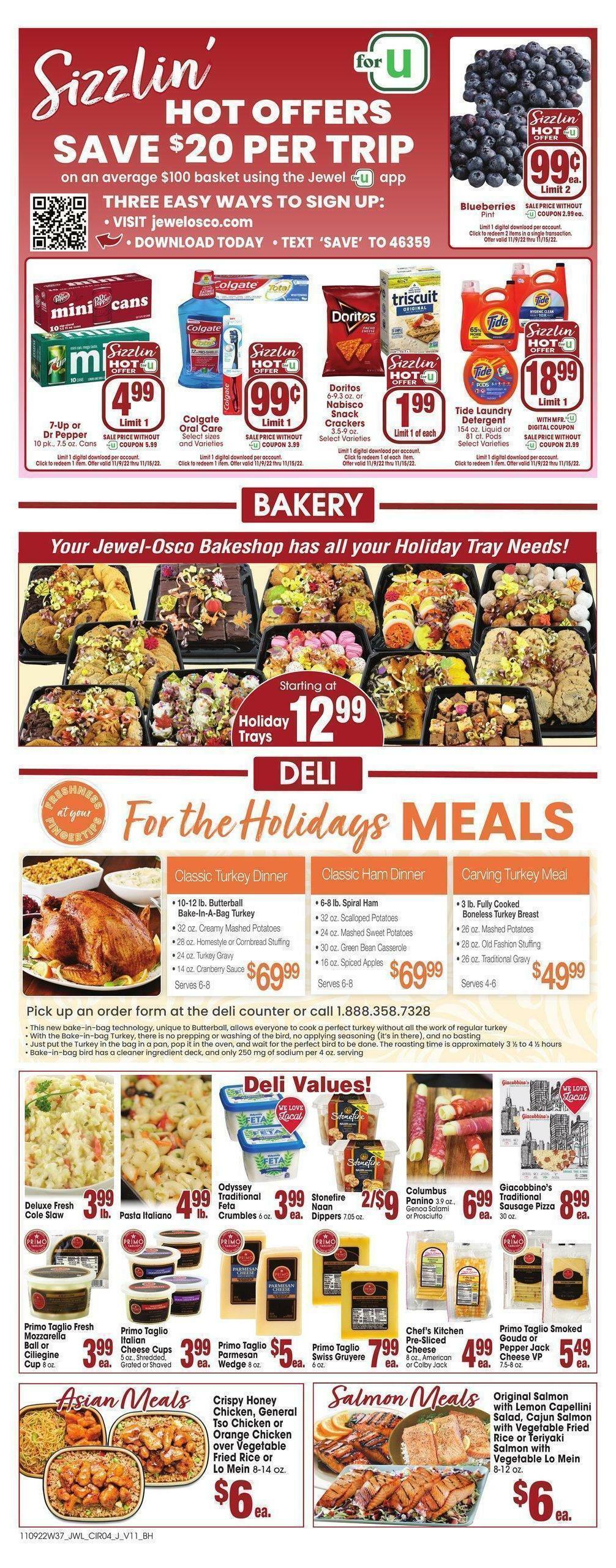 Jewel Osco Weekly Ad from November 9