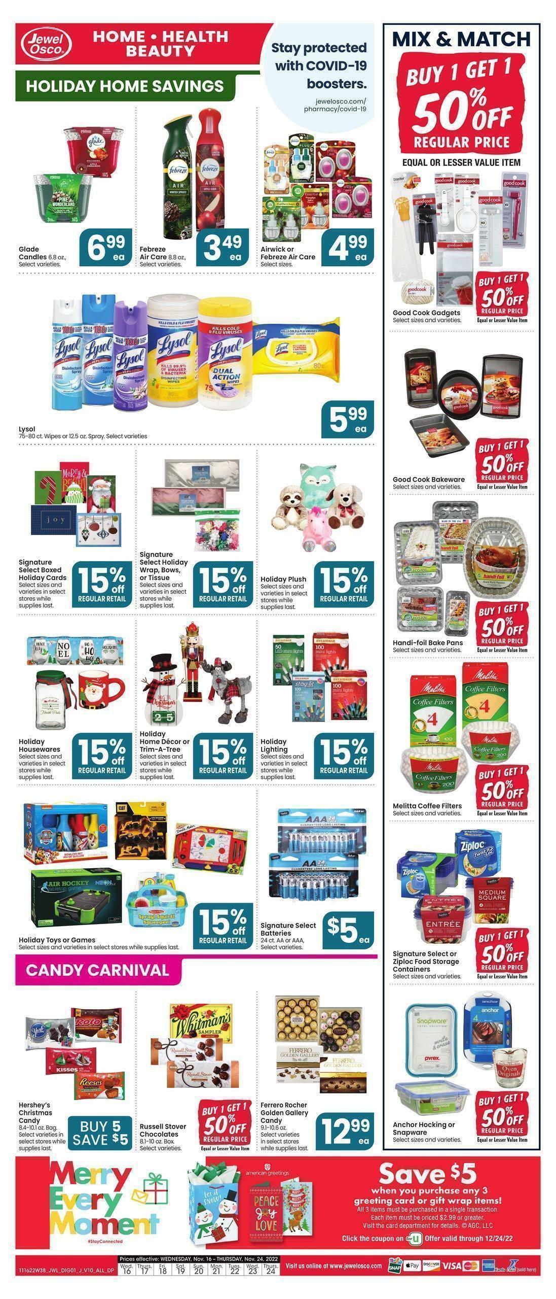 Jewel Osco Specialty Publication Weekly Ad from November 16