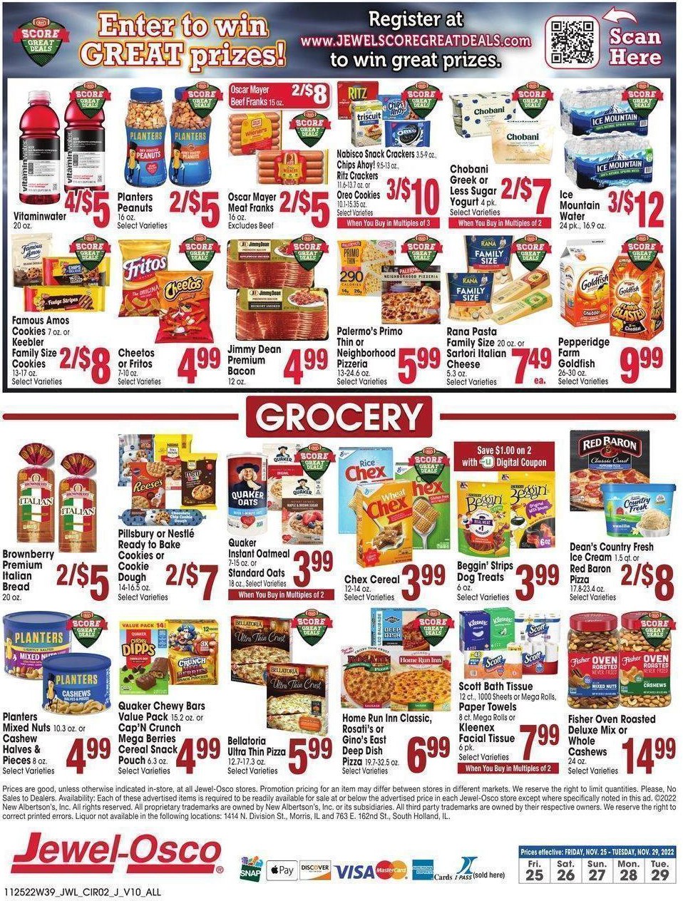 Jewel Osco Weekly Ad from November 25