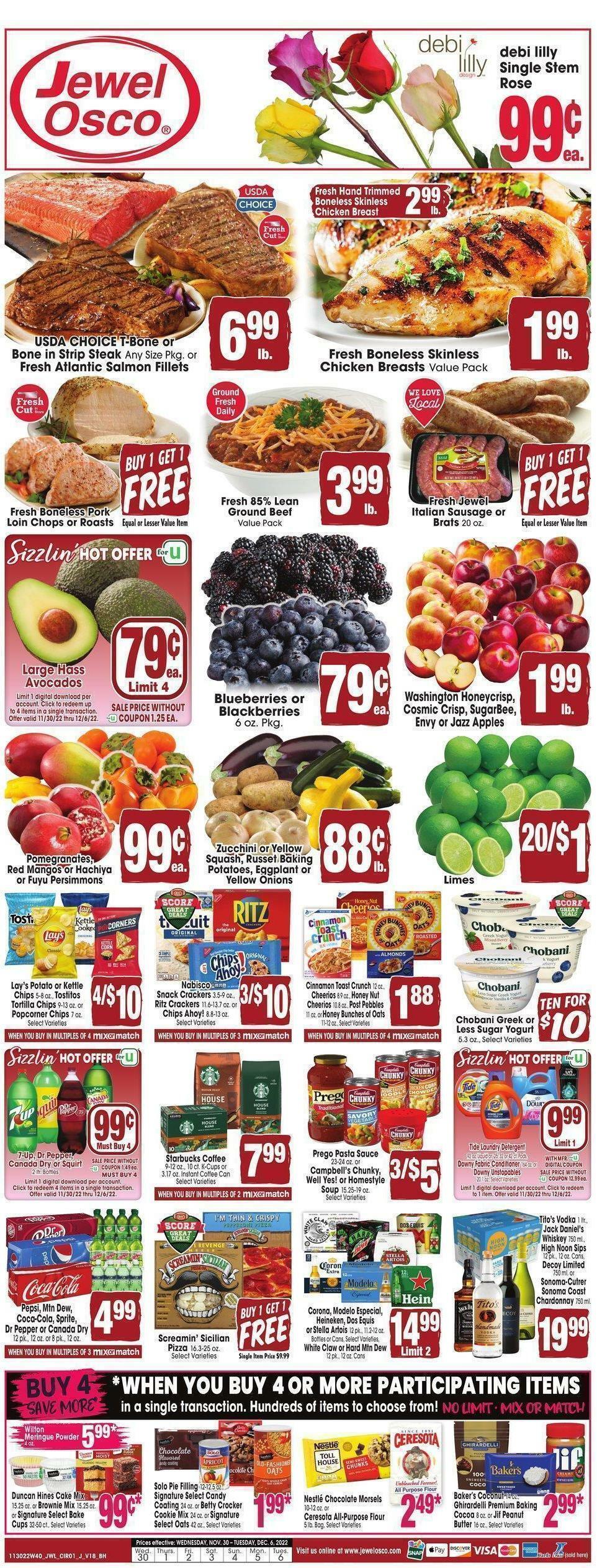 Jewel Osco Weekly Ad from November 30