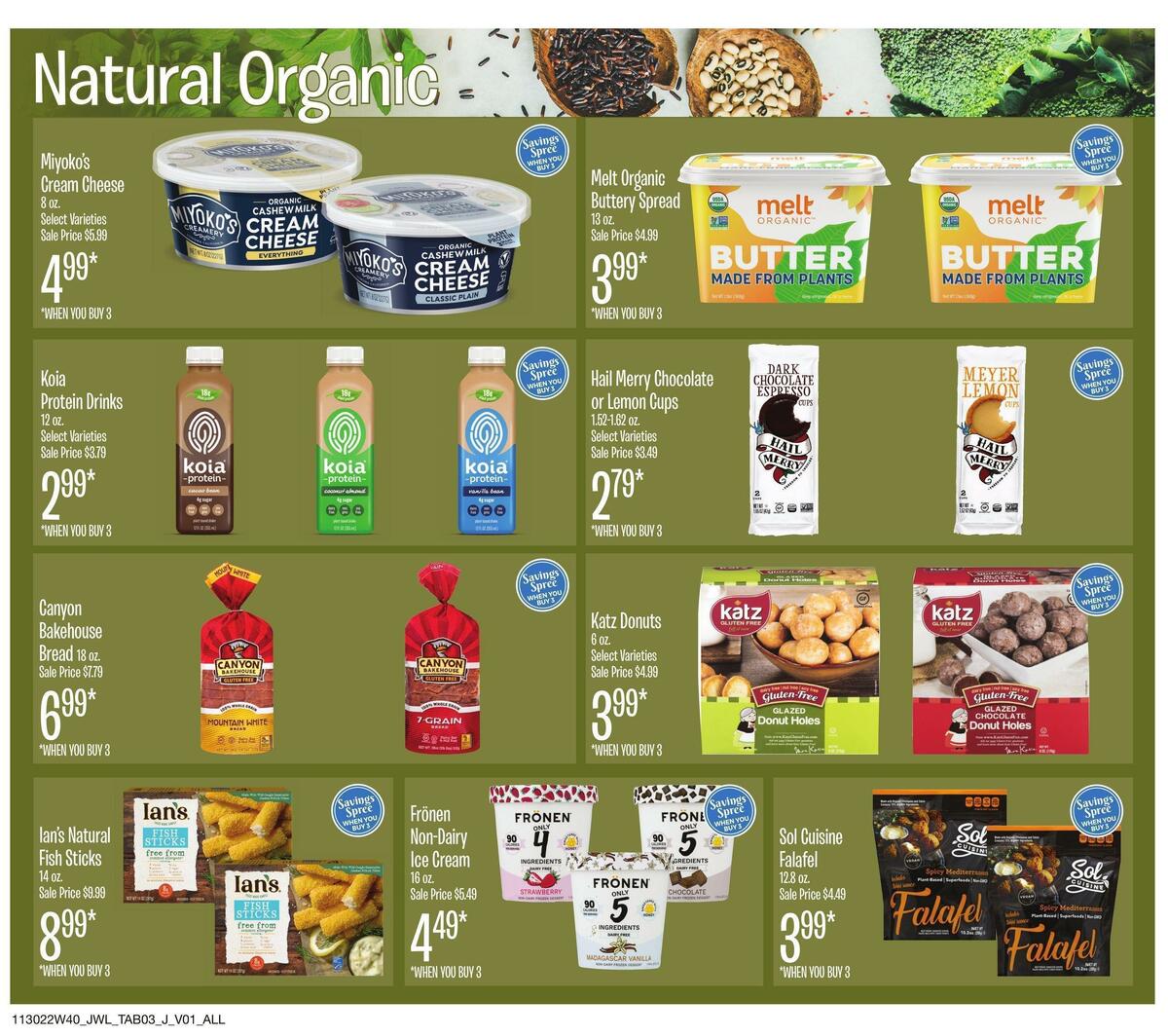 Jewel Osco Natural & Organic Weekly Ad from November 30