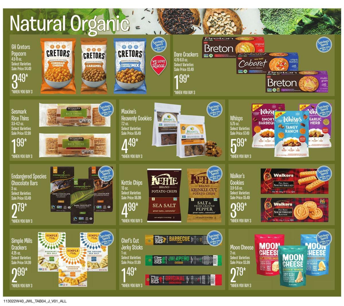 Jewel Osco Natural & Organic Weekly Ad from November 30