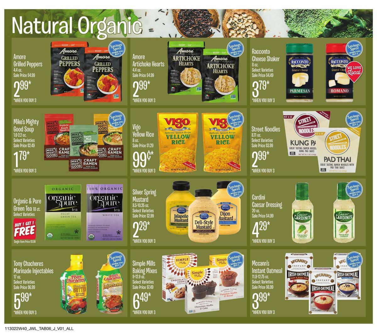 Jewel Osco Natural & Organic Weekly Ad from November 30