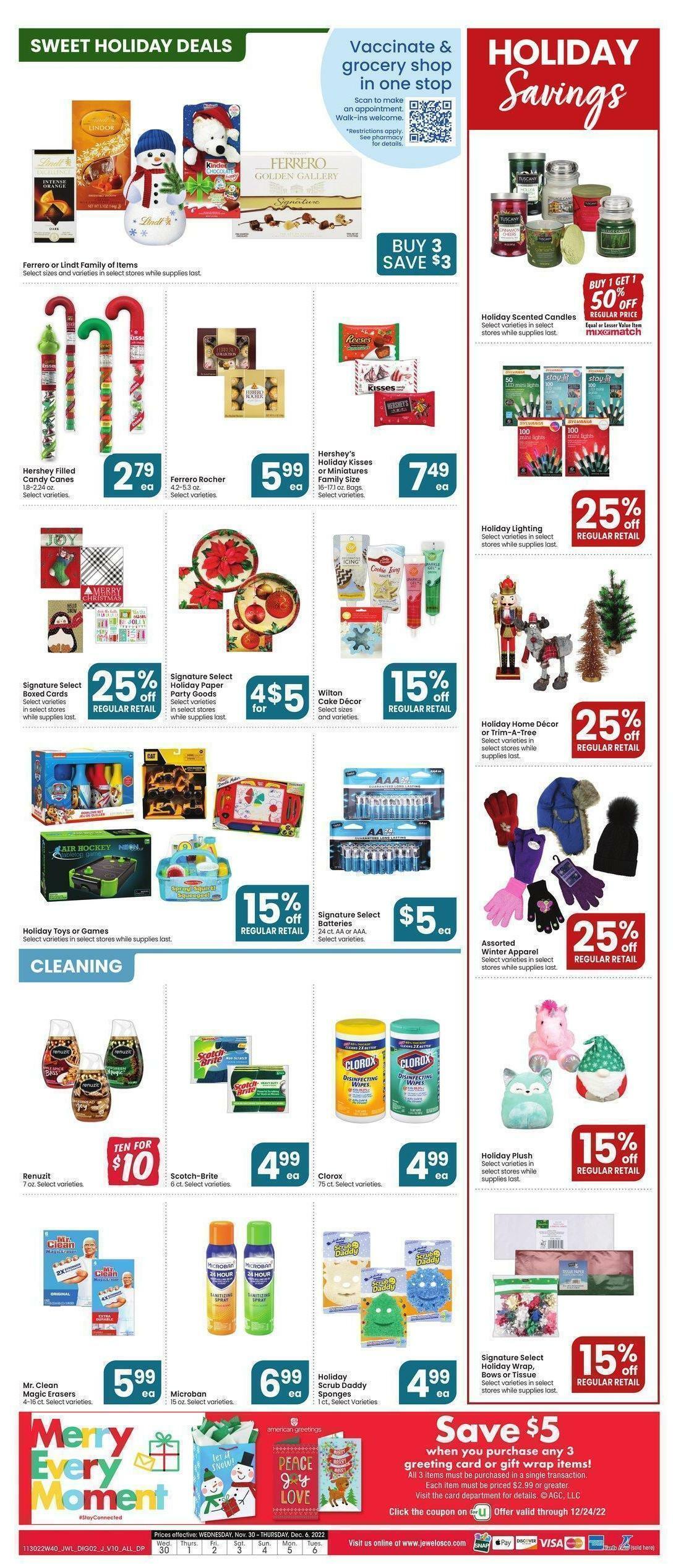 Jewel Osco Bonus Savings Weekly Ad from November 30