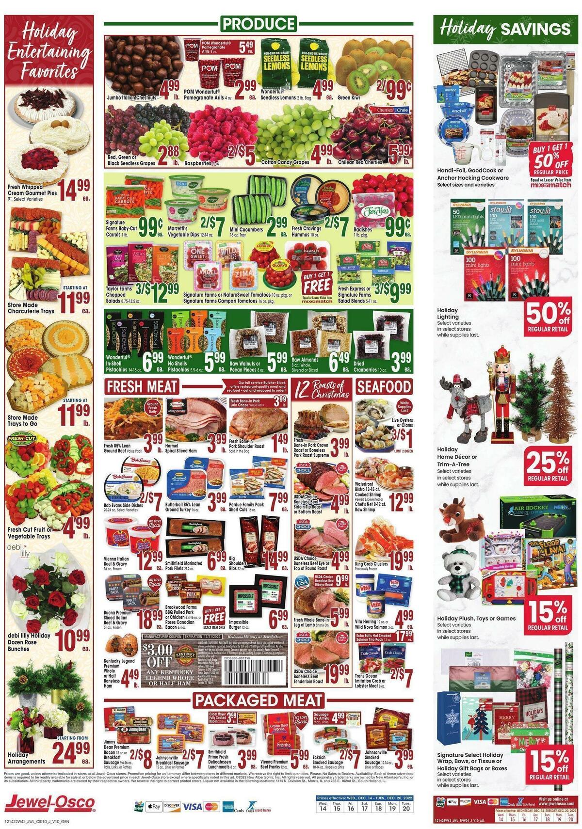 Jewel Osco Weekly Ad from December 14