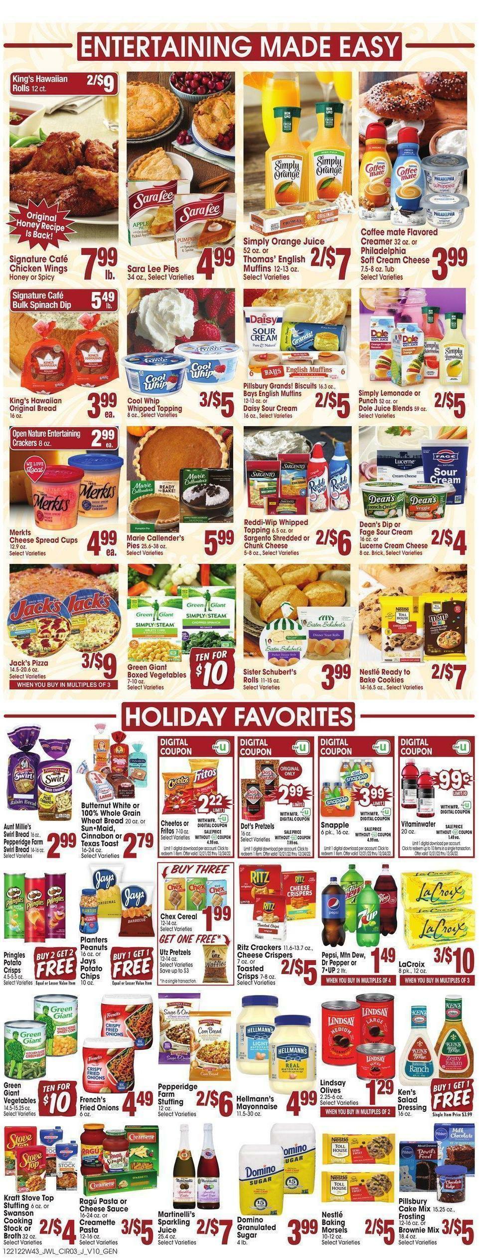 Jewel Osco Weekly Ad from December 21