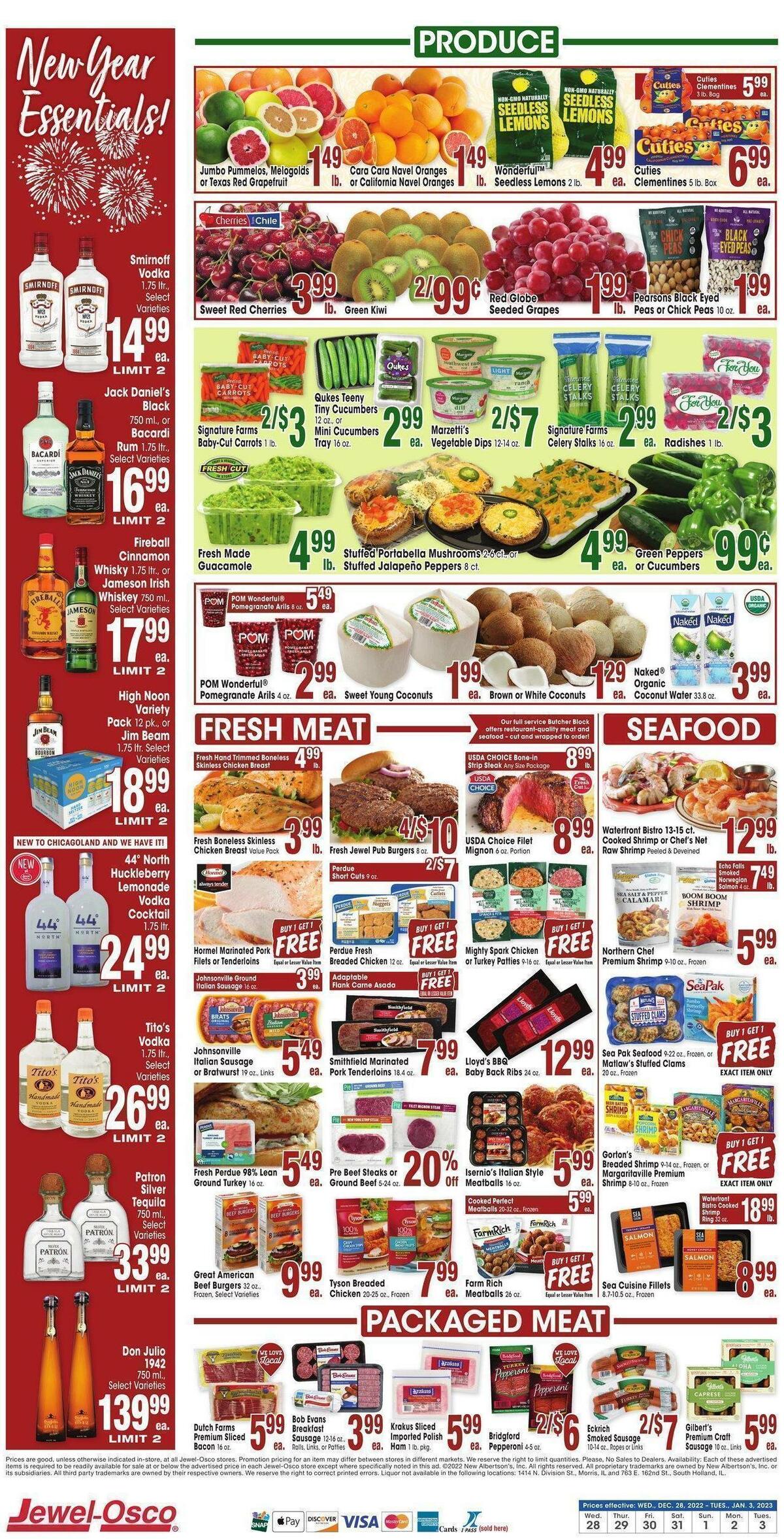 Jewel Osco Weekly Ad from December 28