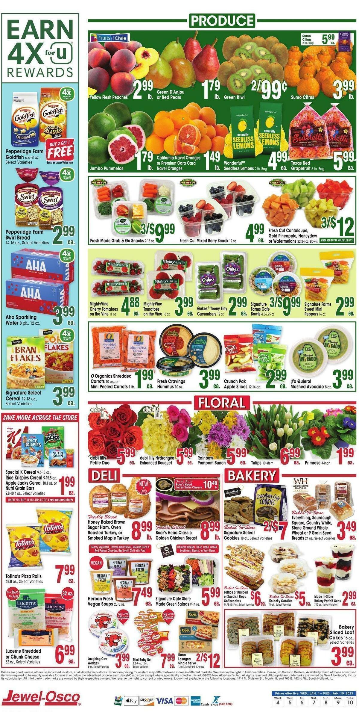 Jewel Osco Weekly Ad from January 4