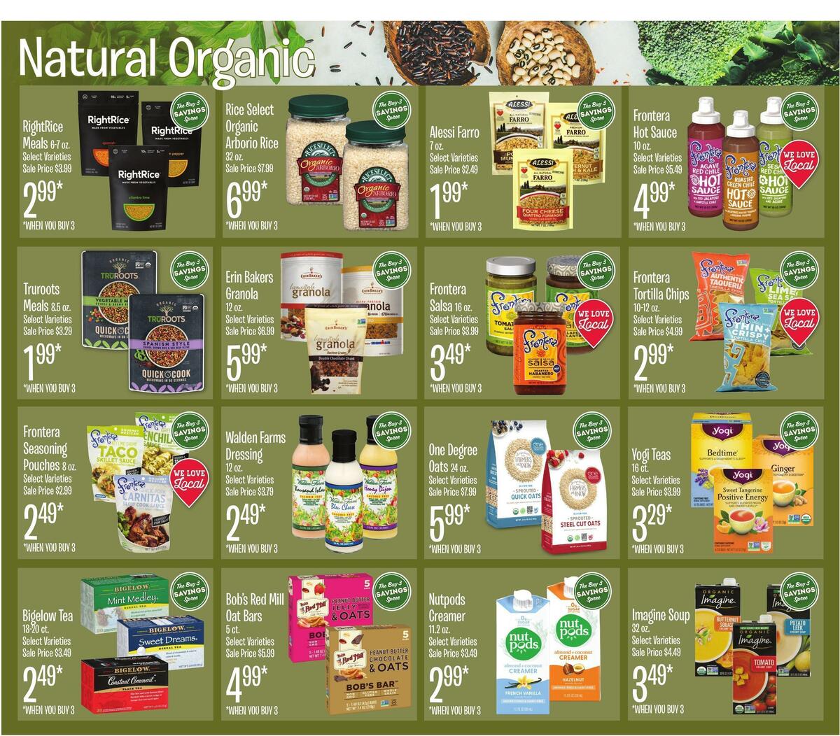 Jewel Osco Natural & Organic Weekly Ad from January 4